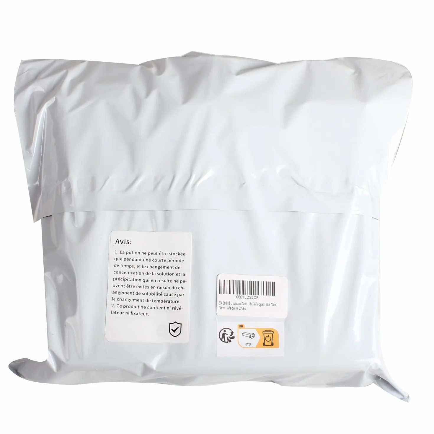 3X 500ml Bouteille en Plastique de Stockage de Produits Chimique de Laboratoire Chambre Noire pour développement de Films. (3X Noir)