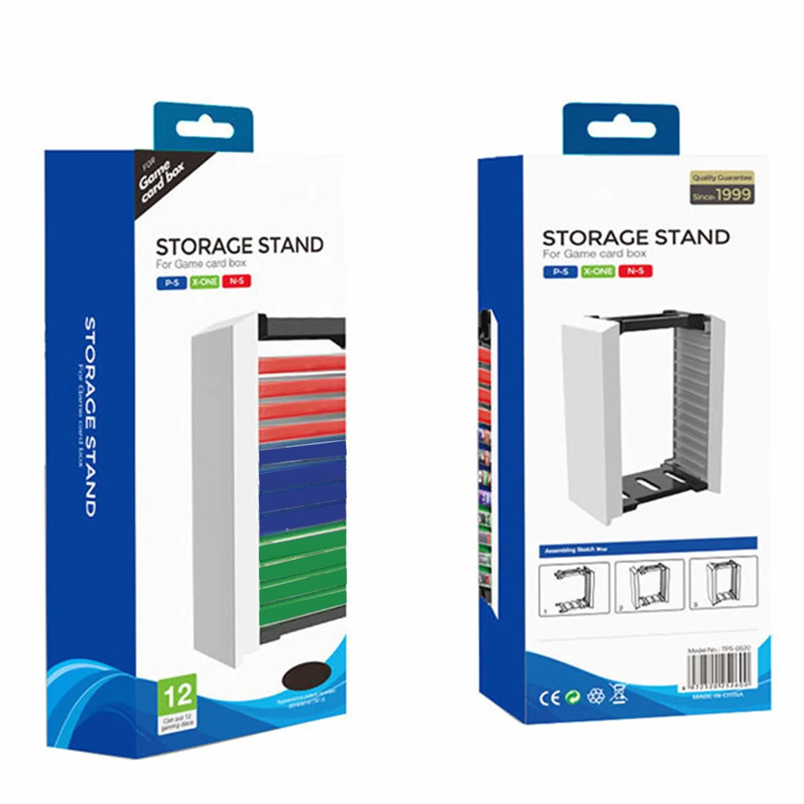 Wallfire Tour de Stockage de Jeu pour PS3, PS4, PS5, Xbox, Switch Games, Universal Game Card Box Storage Rack Tour de Stockage de Jeu vidéo Peut contenir 12 disques de Jeu