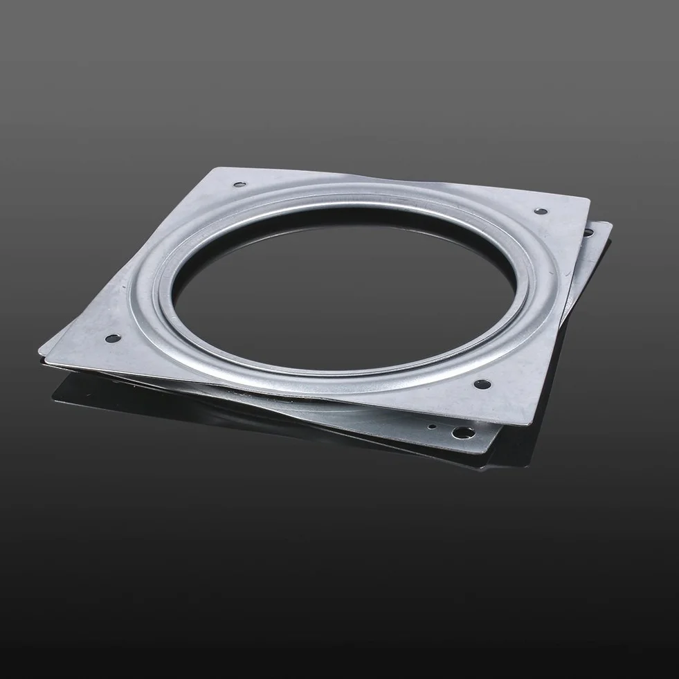 15cm/6in Quincaillerie de 500 Kg Roulements de Plateau Tournant Pivotant en Métal Carré pour Bureau TV Plaque de Roulement Rotative pour Plateaux de Service, étagères de Rangement de Cuisine