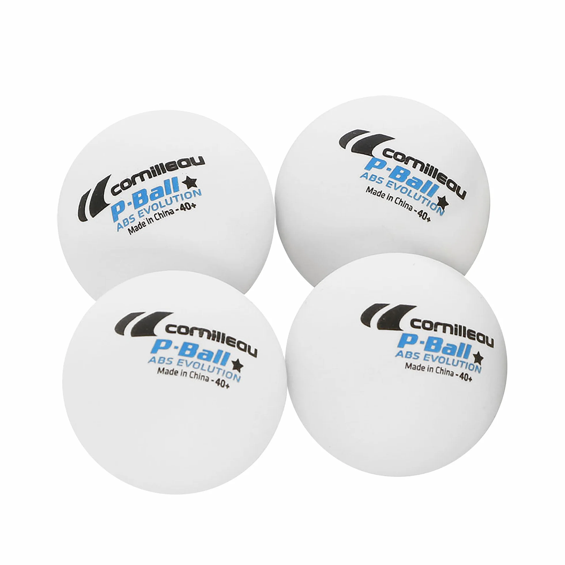 Cornilleau SOFTBAT Pack Quattro - 4 raquettes de ping-pong extérieur éco-conçues ultra durables + 4 balles