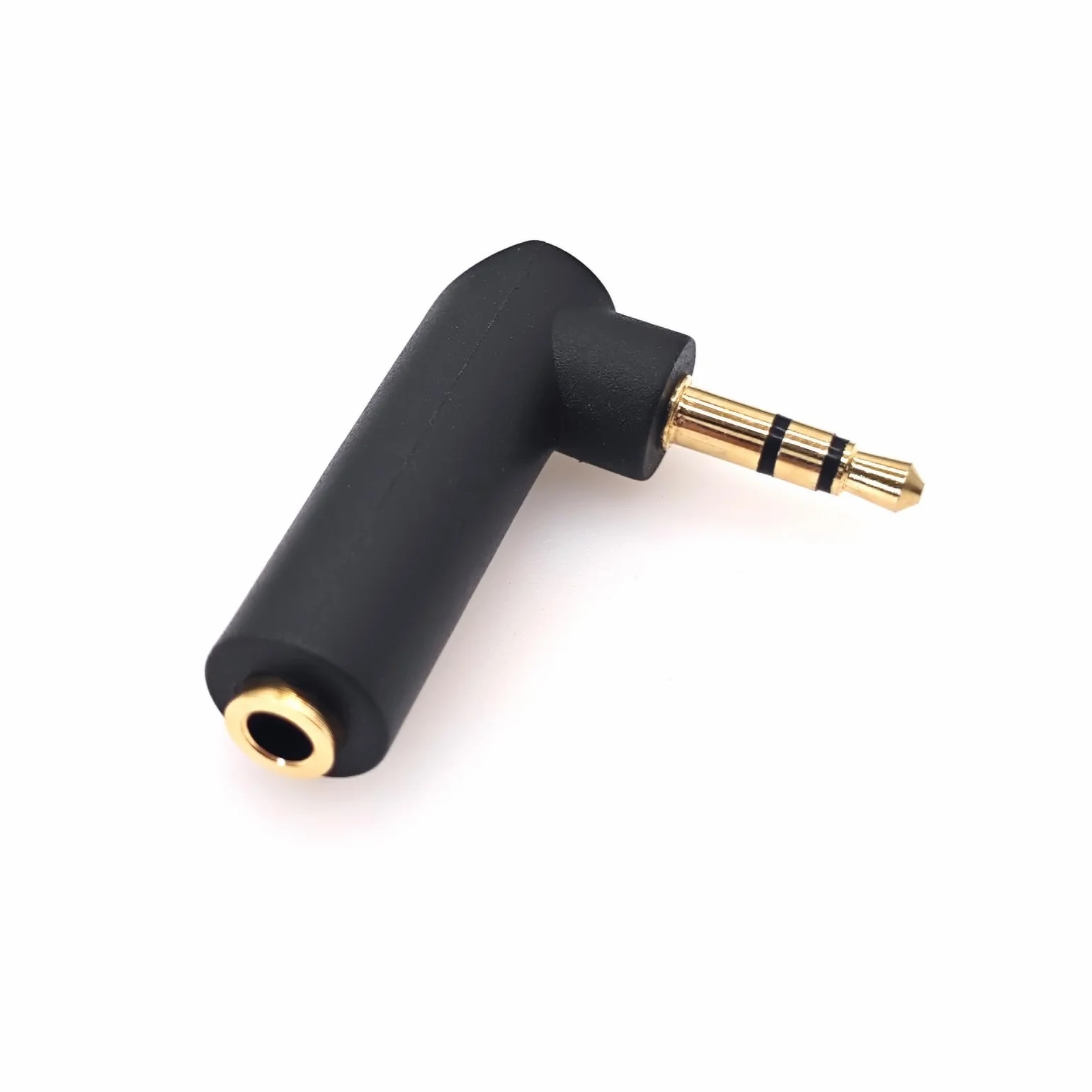 JZK 3,5 mm Adaptateur Jack coudé à 90°, convertisseur Audio stéréo TRS 3 pôles plaqué Or mâle vers Femelle, prolongateur Audio pour Casque AUX