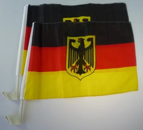 Lot de 2 Drapeaux de Voiture BRD Aigle Fédéral Allemand