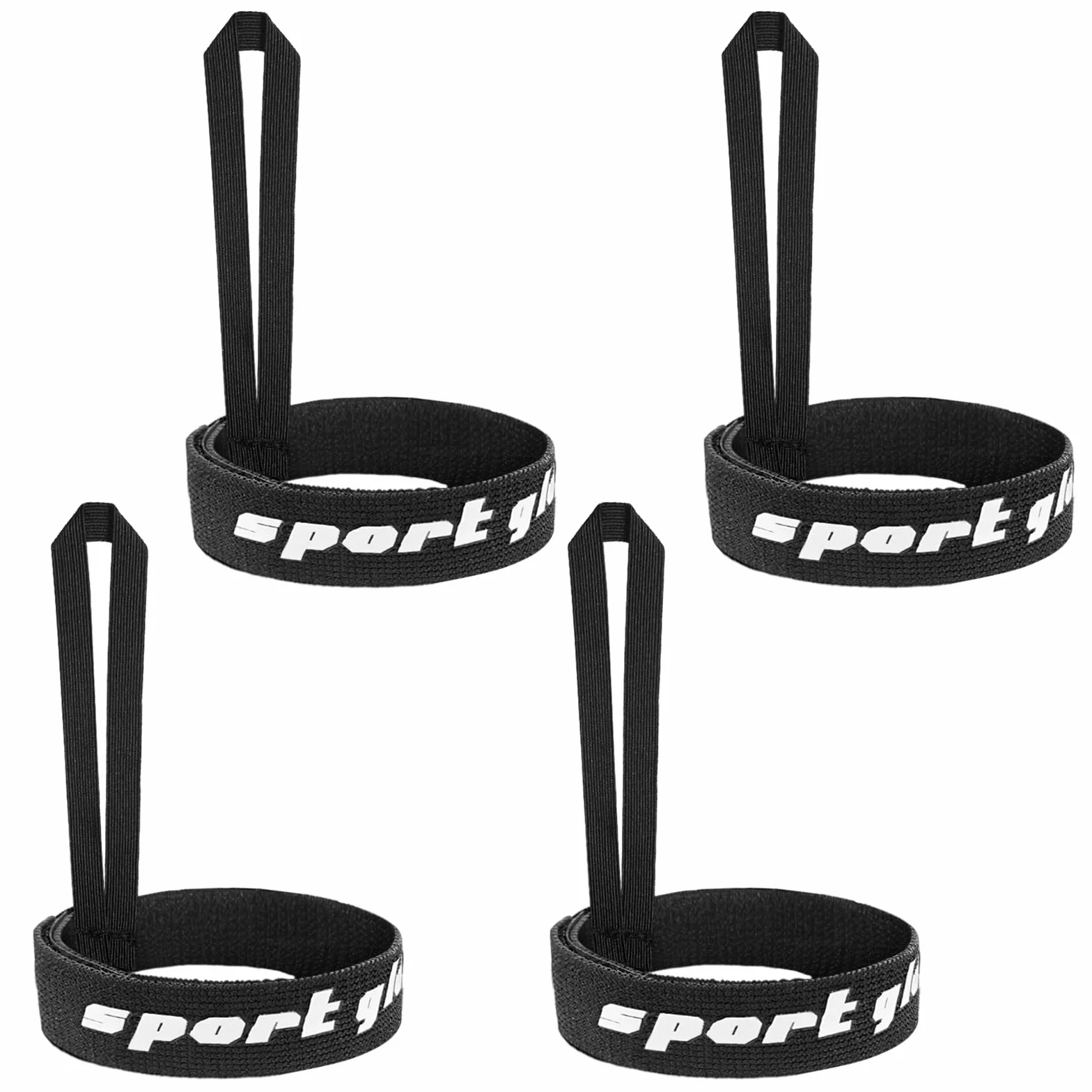 Laisse pour Gants de Ski, Sangle de Sécurité Élastique Réglable, Accessoires de Ski (Noir) 4 Pièces