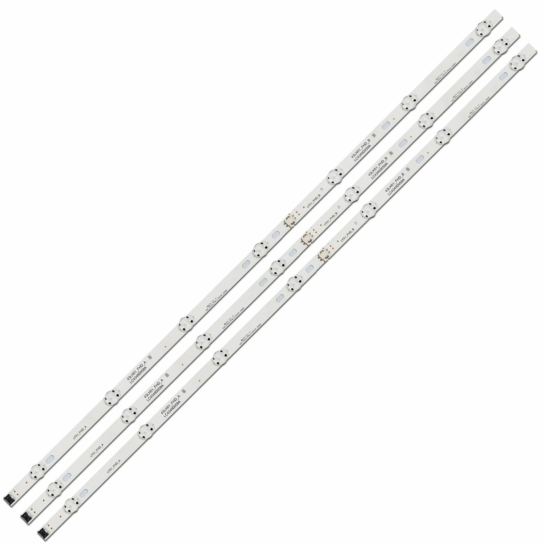 Bande de rétroéclairage LED for 7 lampes compatible for Innotek 17Y 43 pouces - Type A 43UJ6300 43UJ6307 43LJ594V HC430DUN SSC_43LJ61_FHD 43UJ630V 43UJ634V Bande lumineuse TV