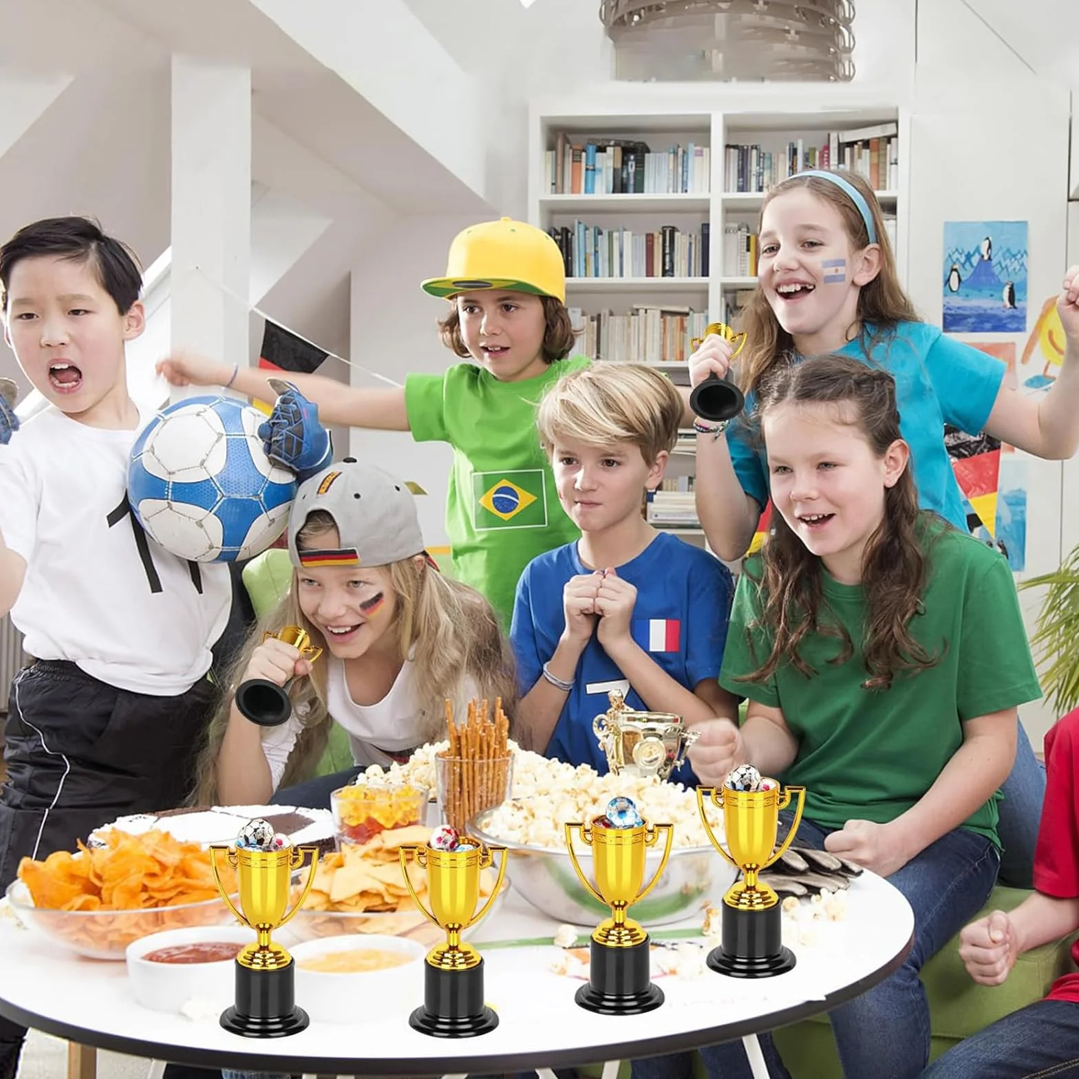 Coupe Trophée Enfant Mini Trophées Plastique Dorée Sport Tasses Jeunesse 8 Pièces