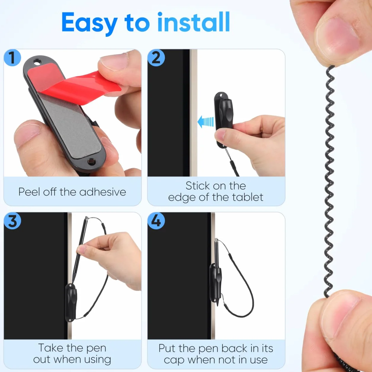OSALADI Stylet Résistif avec Dragonne et Support pour Écrans Tactiles Stylo de Précision