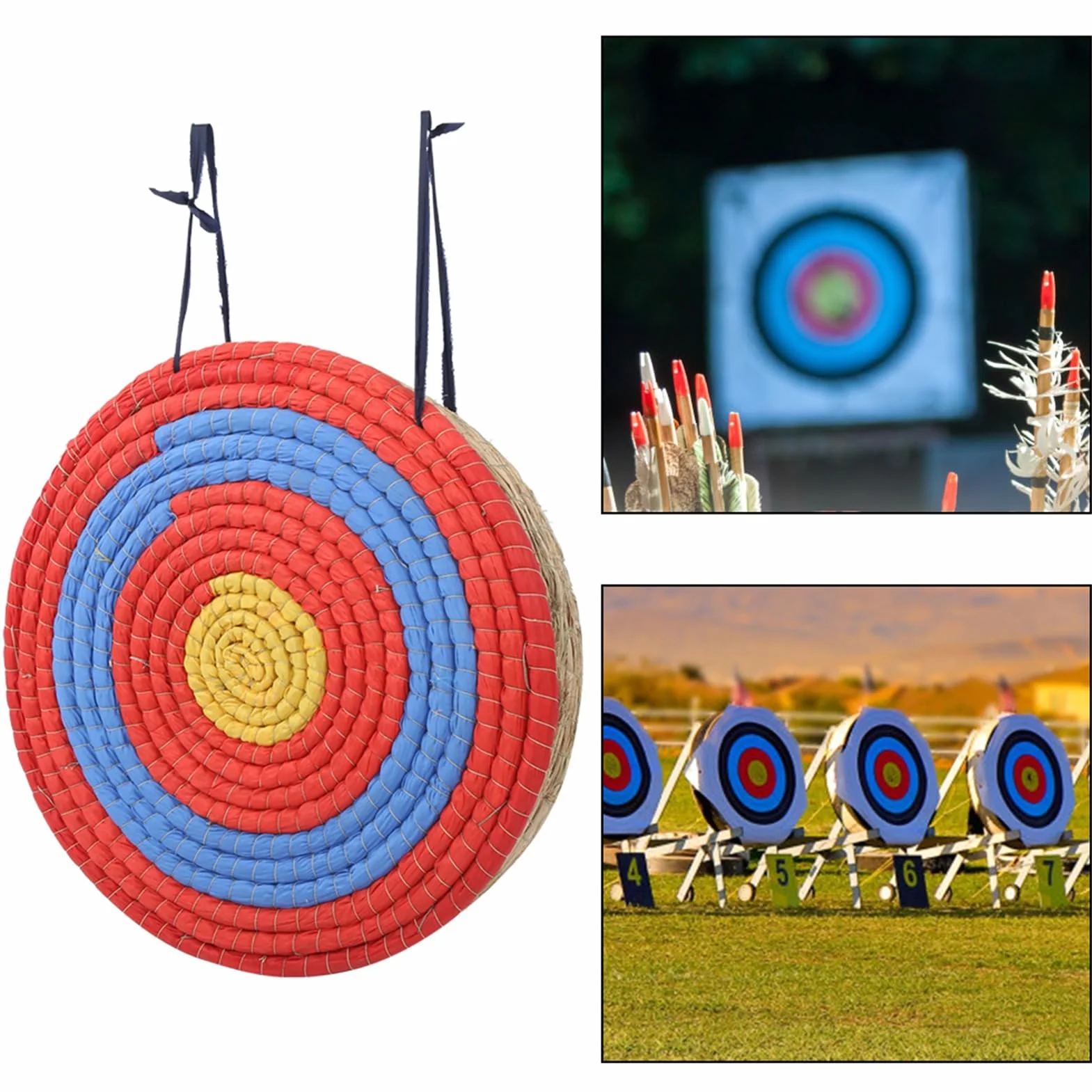 Cible de Tir à l'arc Paille 10cm Renforcée pour Chasse Sportive