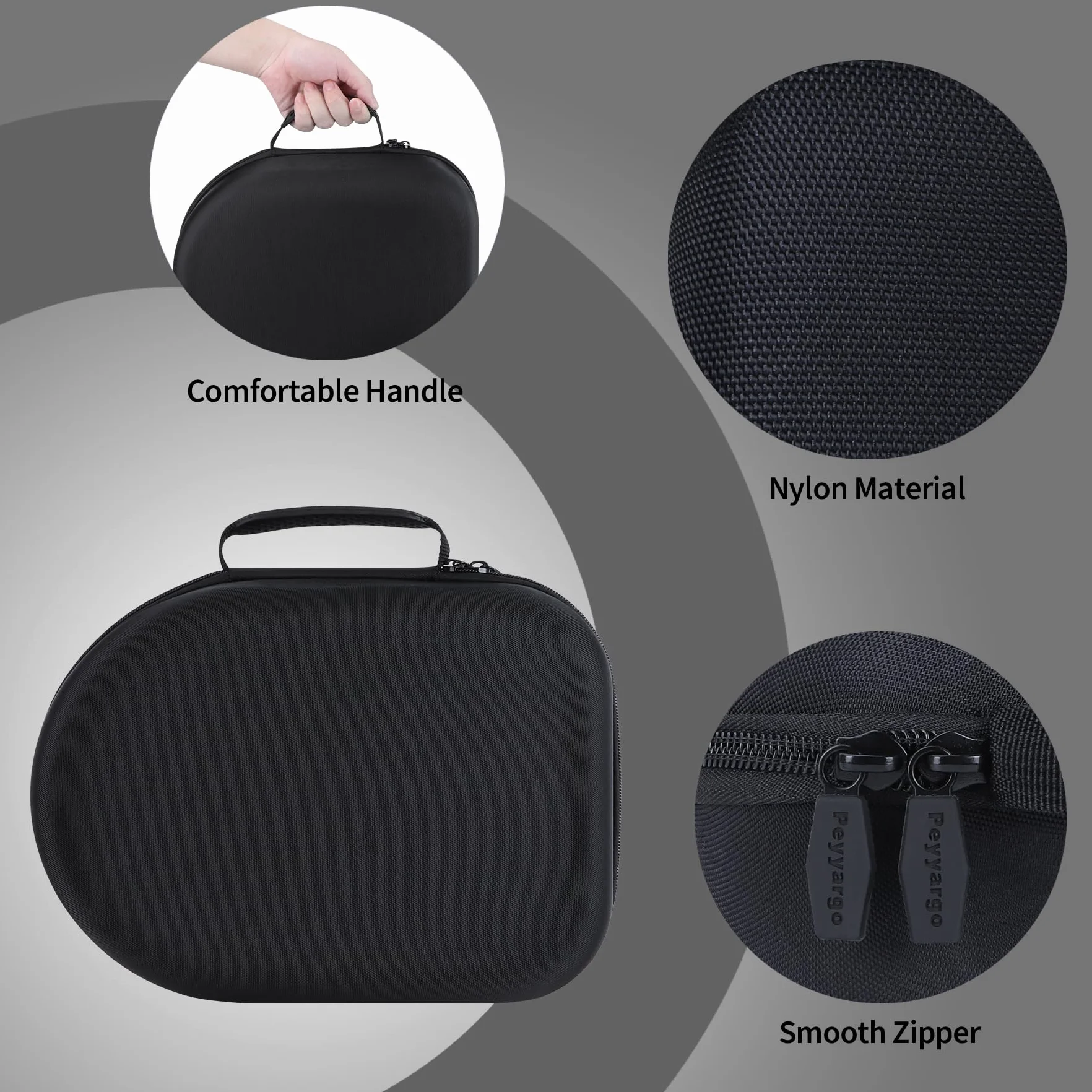 Dur Étui de Protection Compatible avec Meta Quest 2/3/3S Virtual Reality Casque et Accessoires de Contrôleur (Noir)