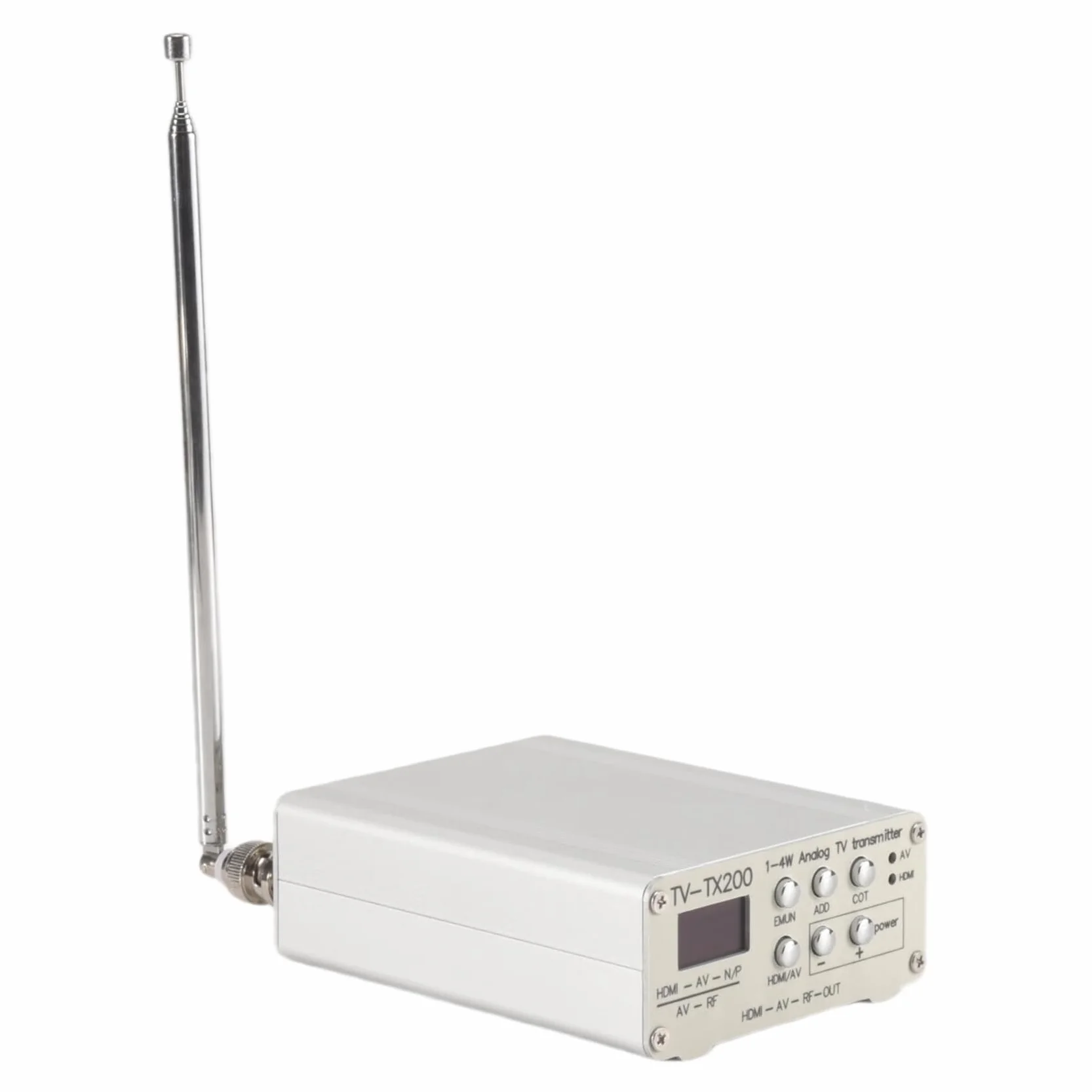 JANZU TV-TX200 Transmetteur TV Analogique VHF/UHF HD/AV avec Antenne Télescopique Prise UE