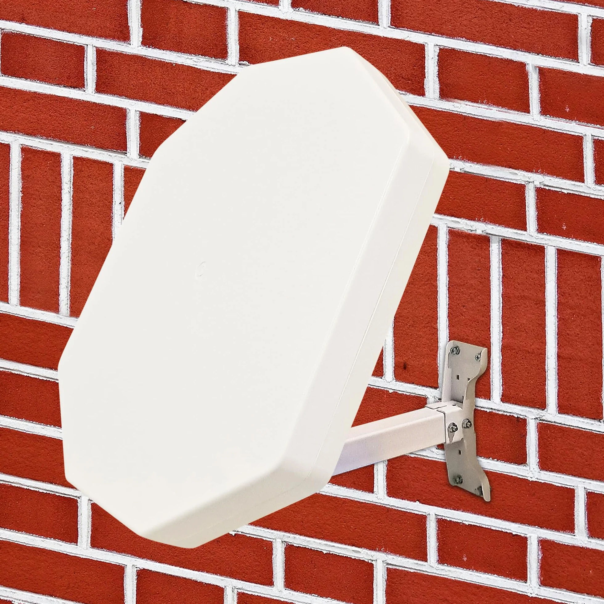 Antenne Parabole Plate avec Un Port / 2 Sorties/Quatre Ports, Idéale pour la Télévision Satellite, Résistante aux Intempéries, Mini-compacte (Twin LNB)