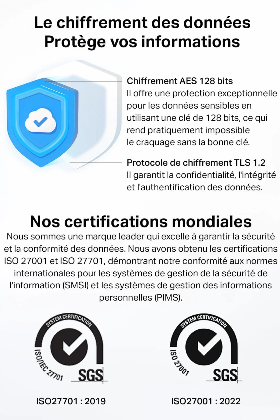 Tapo C210 Caméra WiFi Intérieure 2K 3MP, Rotation 360°, Détection de Personne, Vision Nocturne, Audio Bidirectionnel, Stockage CloudµSD 512 Go, Alexa