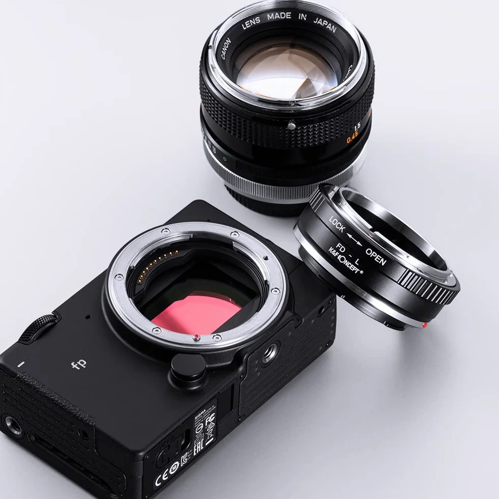 K&F CONCEPT Bague d’Adaptation Compatible avec Utiliser Objectifs compatibile Con Canon FD sur Appareils Photo L, Bague Adaptatrice Manuelle FD-L