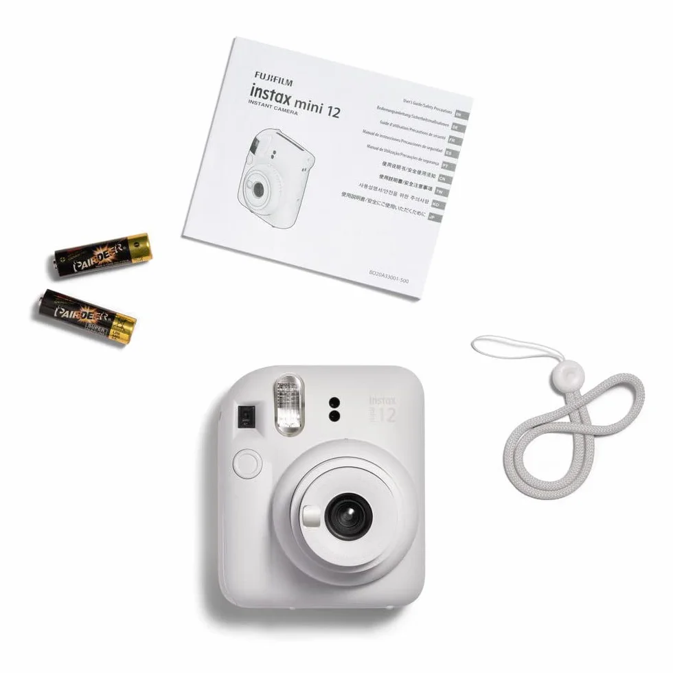 Fujifilm Instax Mini 12 Appareil Photo instantané avec Pack de 40 pellicules Blanc Argile
