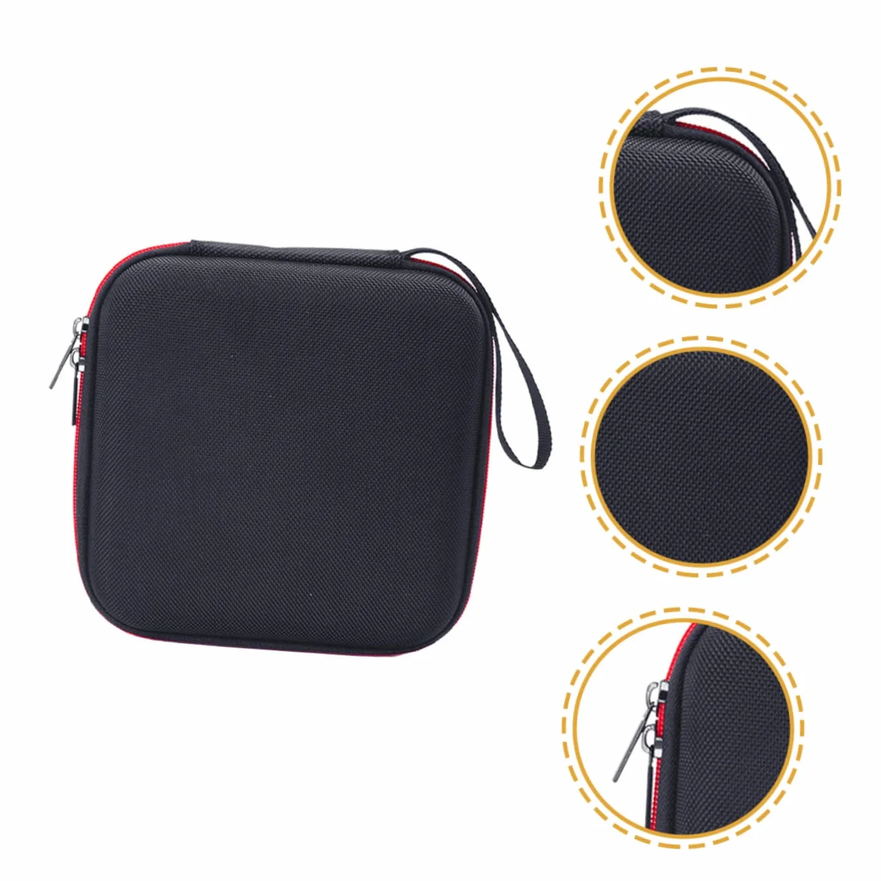HEMOTON Pochette de Rangement Résistant aux Chocs Toucher Confortable Étui de Protection en Eva Noir Lecteur DVD pour Écouteurs et Câbles USB en Voyage