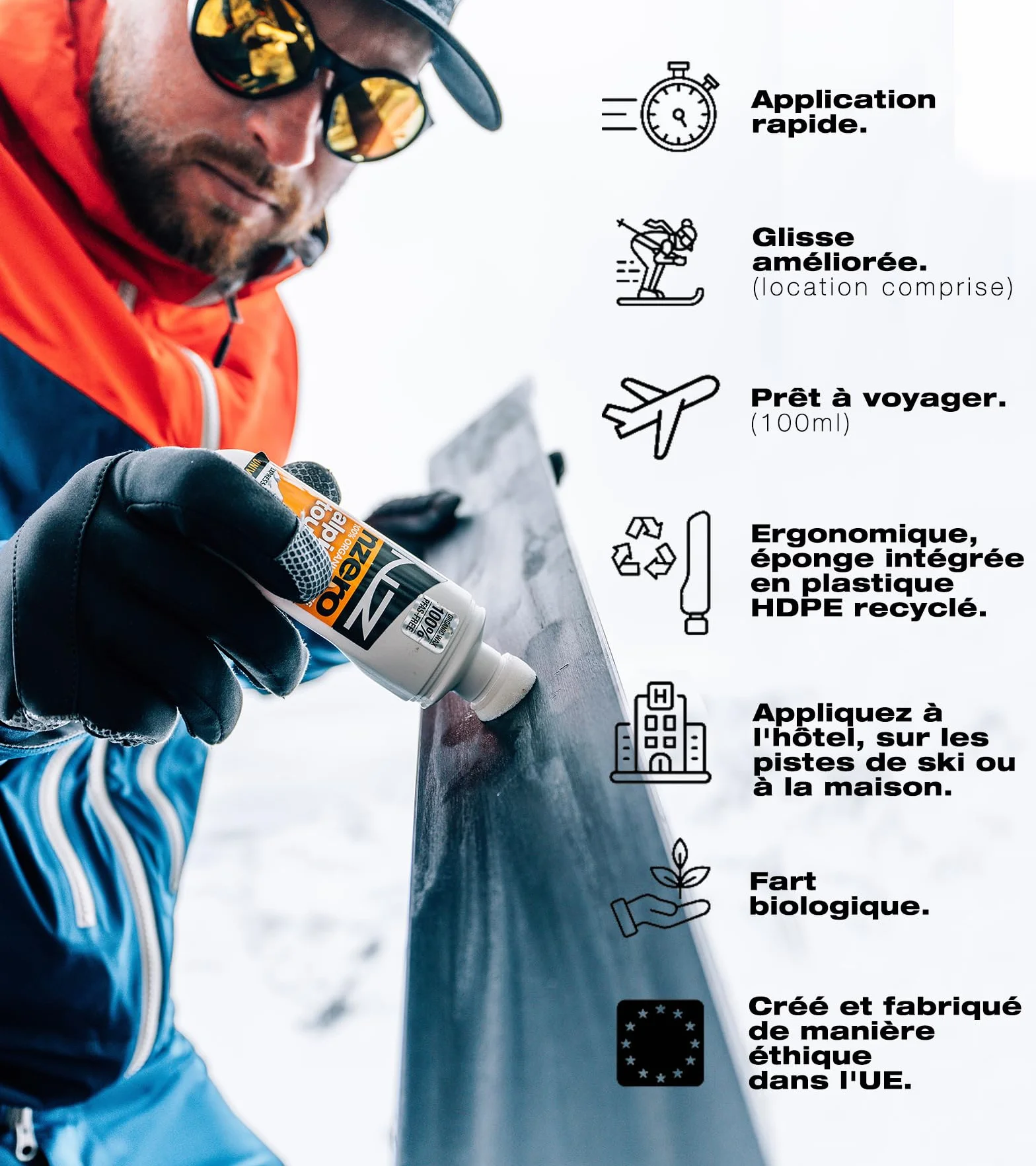 Fart liquide biologique pour skis de randonnée 100 ml