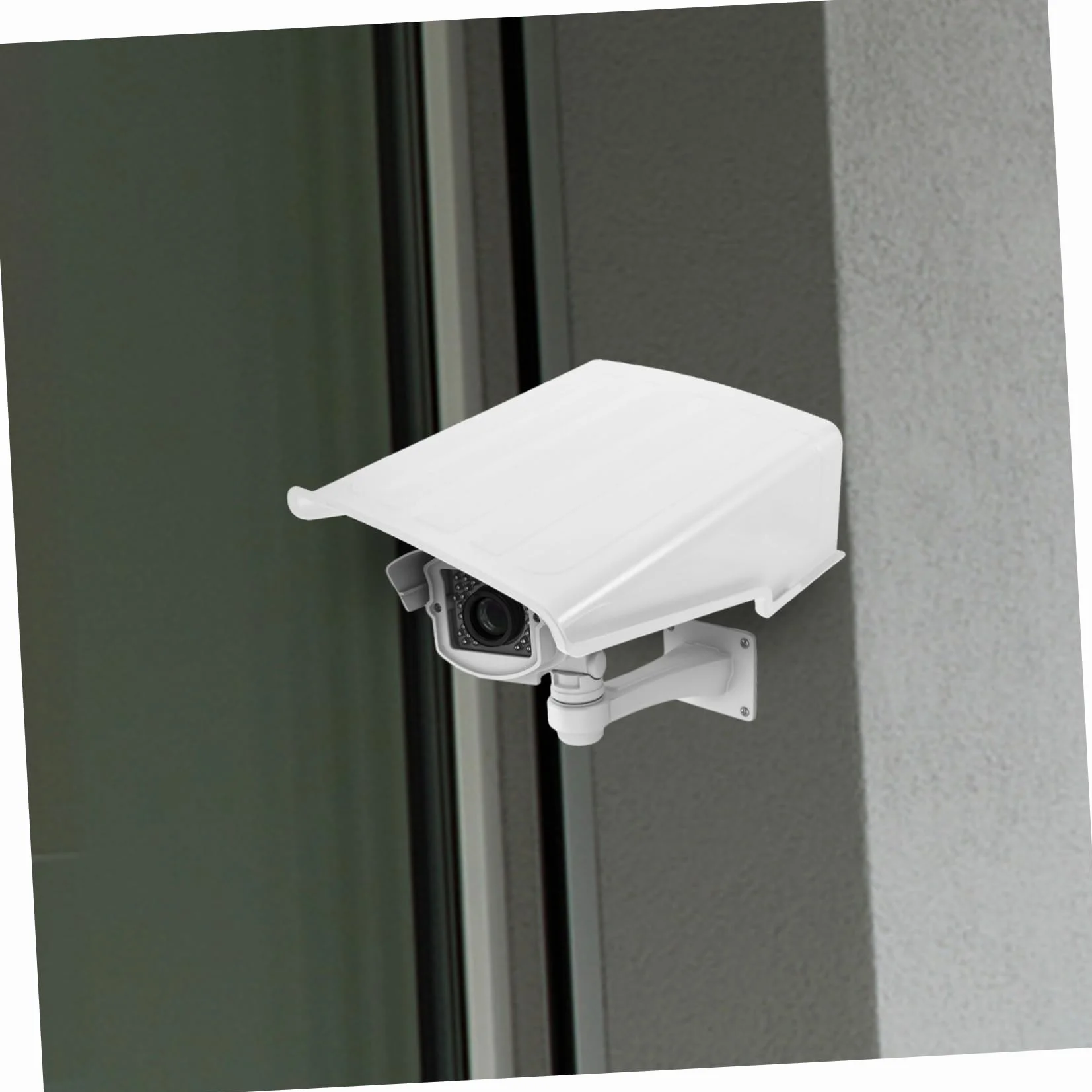 HOMSFOU Housse De Pluie pour Appareil Photo Bouclier De Caméra Extérieure Housse De Pluie pour Sonnette Caméra De Housse De Pare-Pluie Abri Protéger Blanche Plastique Protection Solaire
