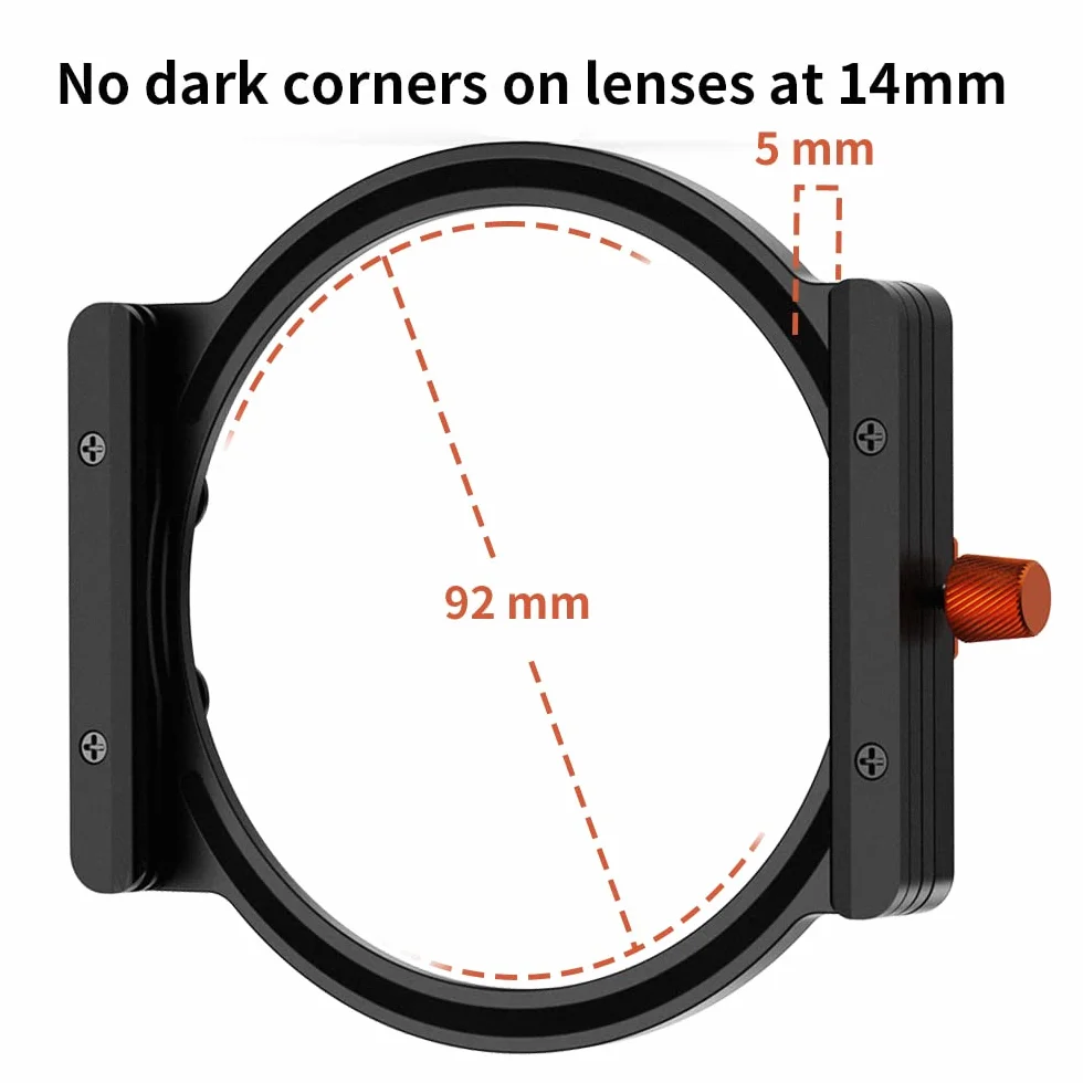 K&F Concept Porte Filtre Système 100mm en Aluminium au Grand Angle et 8 Bagues Adaptateurs Inclus pour Objectif Appareil Photo