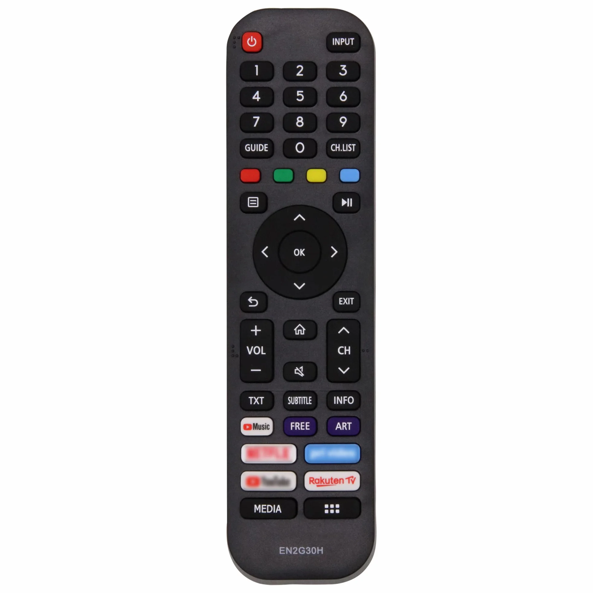 Nouvelle Riry - Remplacement de la télécommande Hisense EN2G30H pour la télévision Intelligente Hisense VIDAA LCD LED 4K UHD