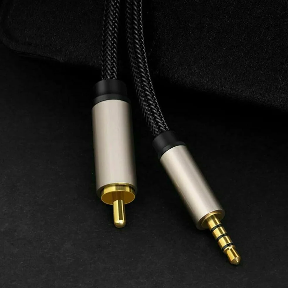 Câble audio coaxial numérique SPDIF RCA vers jack 3,5 mm, pour HDTV, barre de son, amplificateur, 1 m 2 m