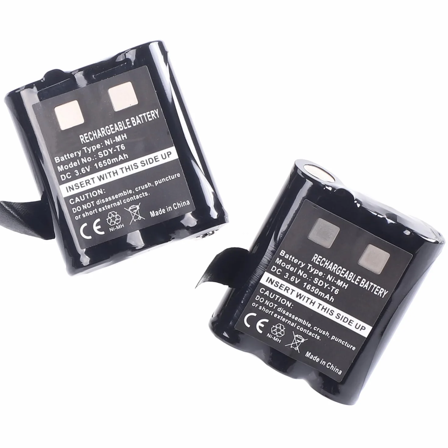 2Pcs 1650mAh 3,6V AA Rechargeable Ni-MH Batterie de Rechange pour Motorola Radio TLKR T92 H2O T82 Extreme T62 T605 H2O T800 PMNN4477AR 1532 PMR446 Walkie Talkie