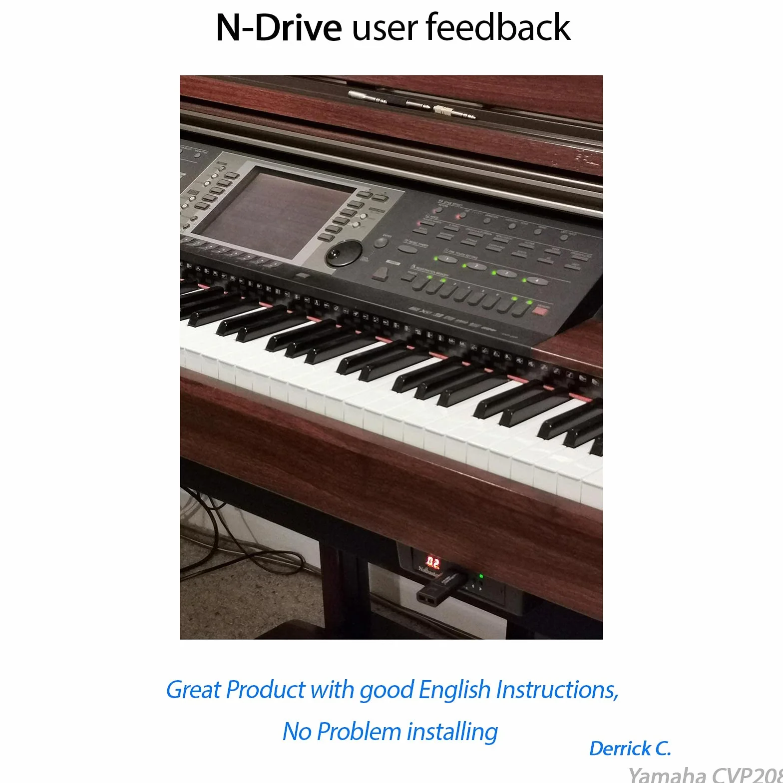 N-Drive 100 Émulateur de Lecteur de Disquette USB pour Yamaha Clavinova CVP 204/206/207/208/210
