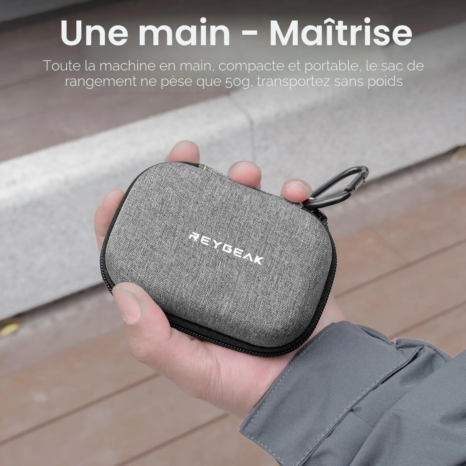 REYGEAK Étui Osmo Action 5 Pro, étui de Transport Portable en Cuir PU, Sac à bandoulière pour DJI Osmo Action 5/4/3 Adventure Combo Accessoires (Petite Taille)
