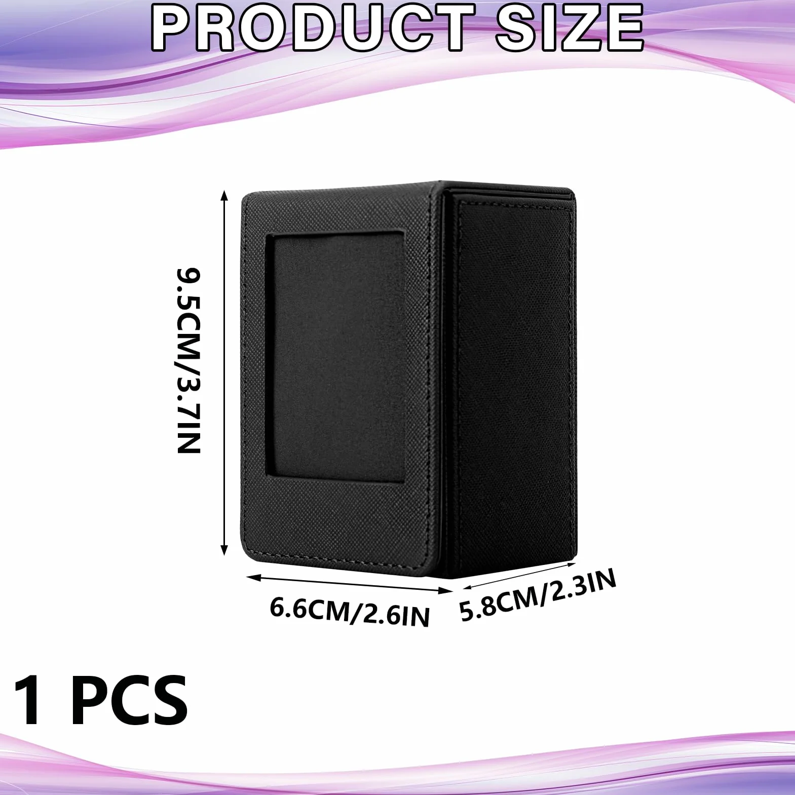 Boîte de Rangement Photo pour Instax Mini – Étui de Stockage 3 Pouces Noir, Compatible avec Fujifilm Instax Mini Film (54x86mm)