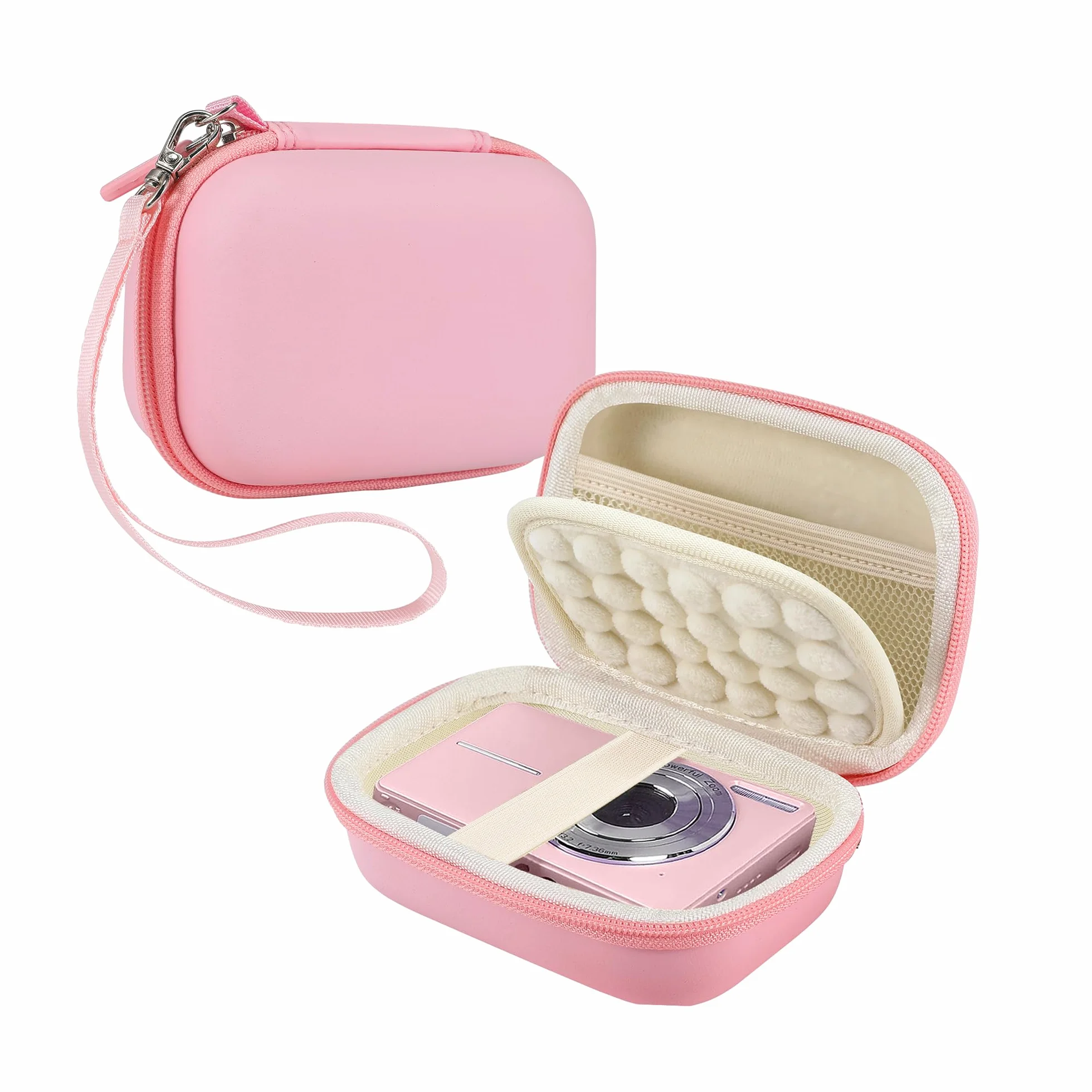 Étui pour Appareil Photo Numérique Leayjeen, Compatible Kodak Pixpro C1 Canon IXUS 285 HS, Coussin Amortisseur Rose