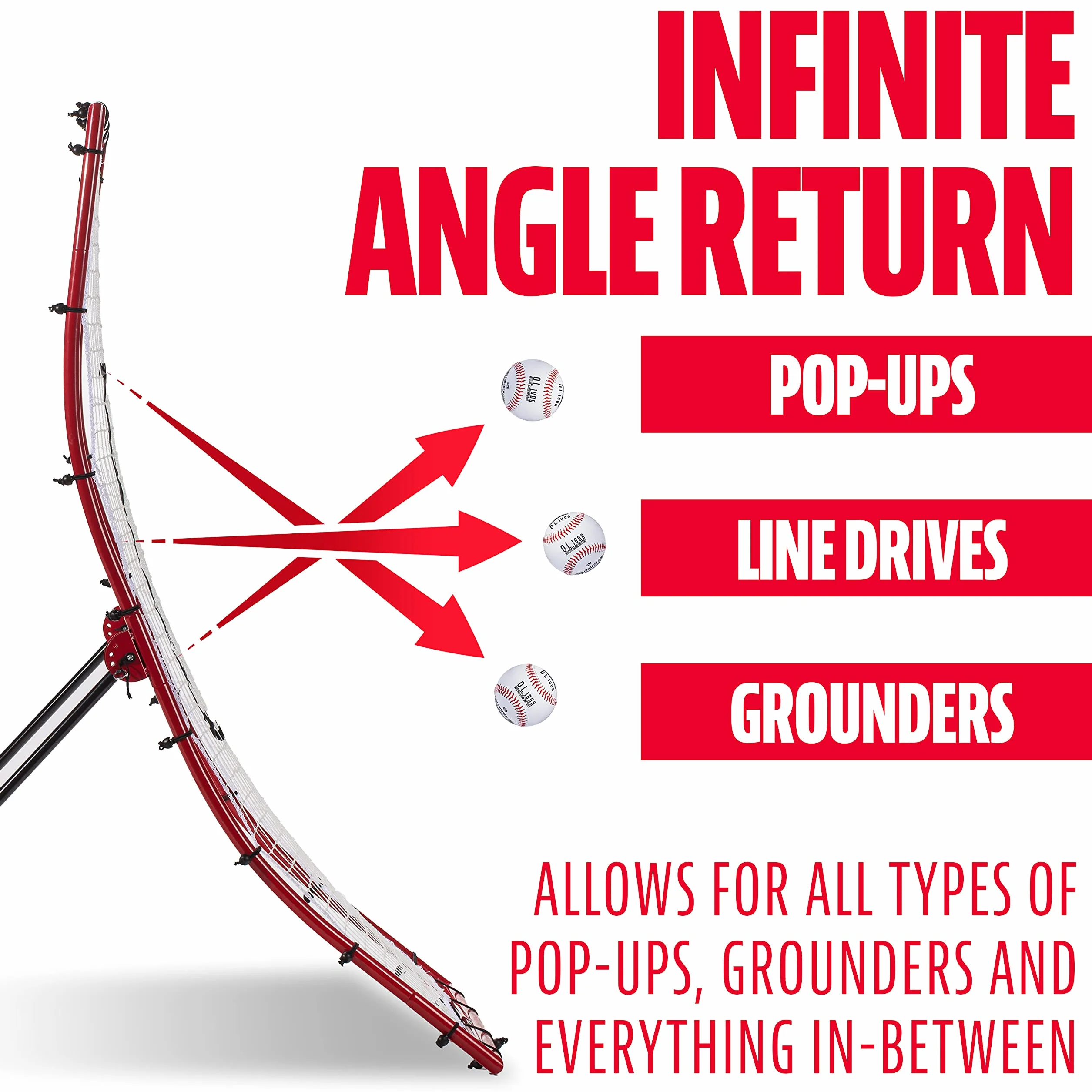 Franklin Sports Nid Pitchback Filet de Rebond Multi-Angle pour Baseball