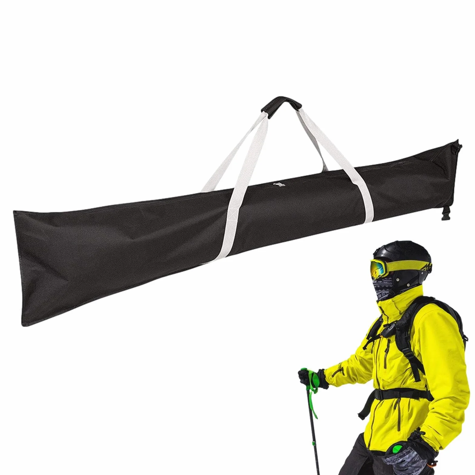 Sac De Transport Ski Rembourré Voyage Avion - Housse À Skis Paire Et Bâtons Homme Femme