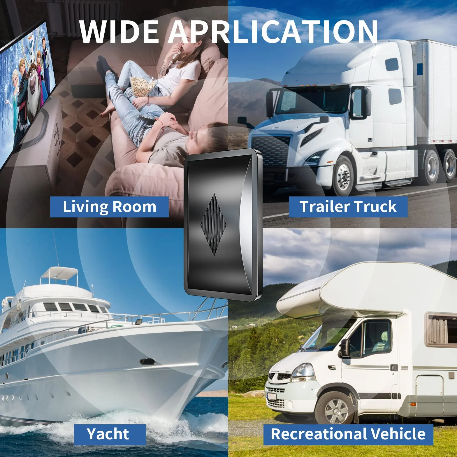 Antenne TV Intérieure 600KM+, Antenne TNT Intérieure avec Amplificateur de Signal Ultra Puissant, 360° Réception Chaînes Locales HD, Compatible Tous Les Tvs Supporte 8K, 4K, 1080P-Câble Coaxial 10M