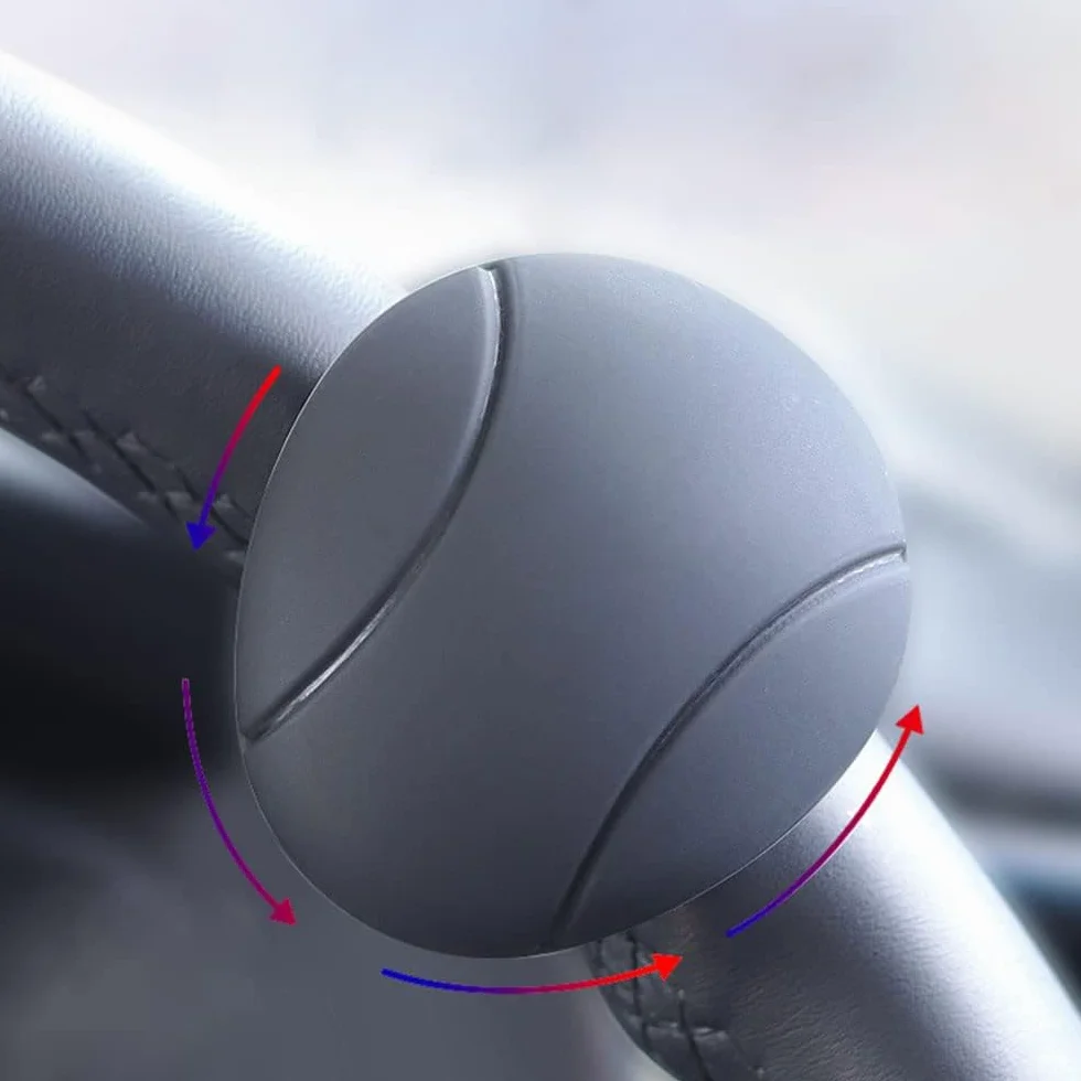 Pommeau de volant universel noir pour voitures tracteurs camions bateaux