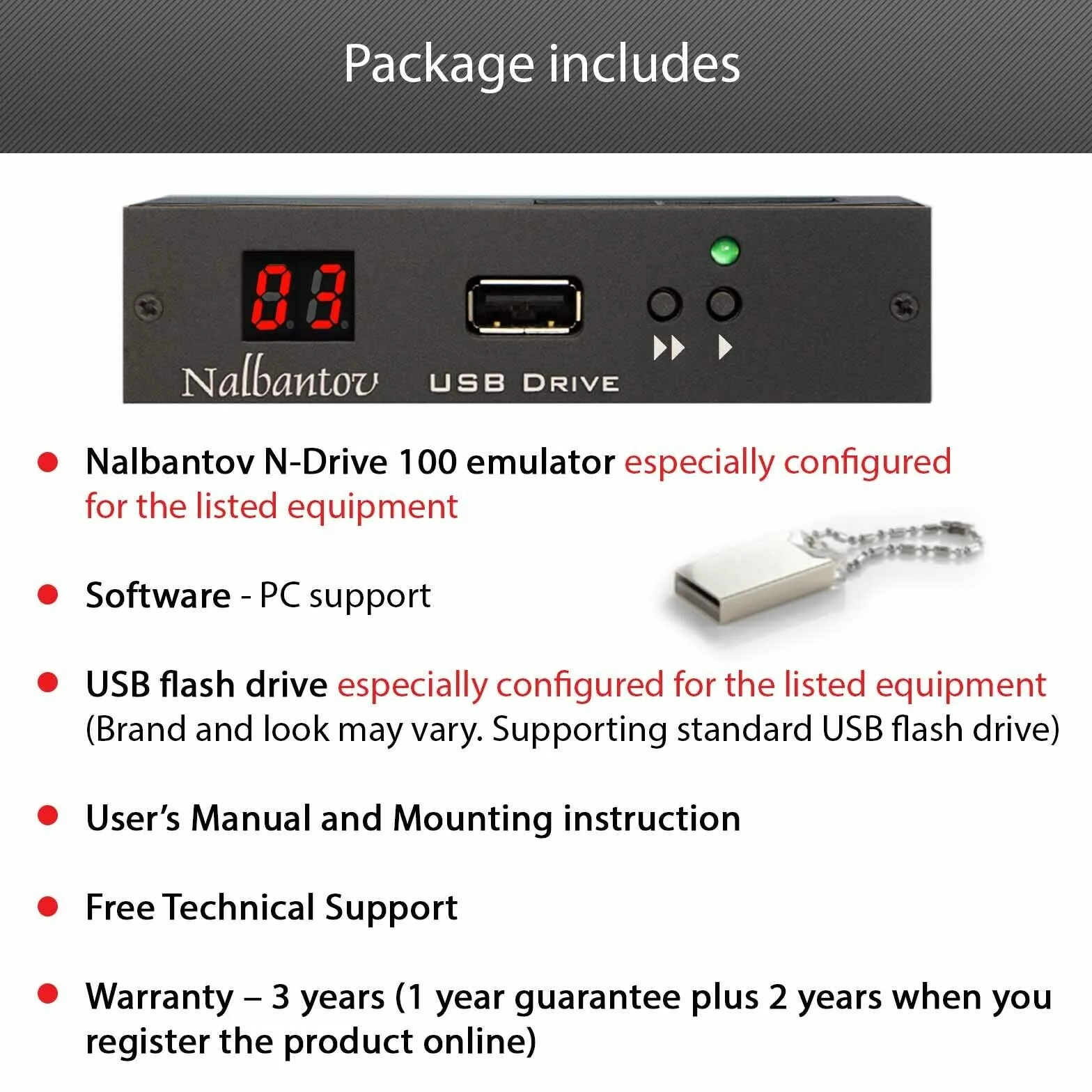 N-Drive 100 Émulateur de Lecteur de Disquette USB pour Technics KN2000 and SX-KN750
