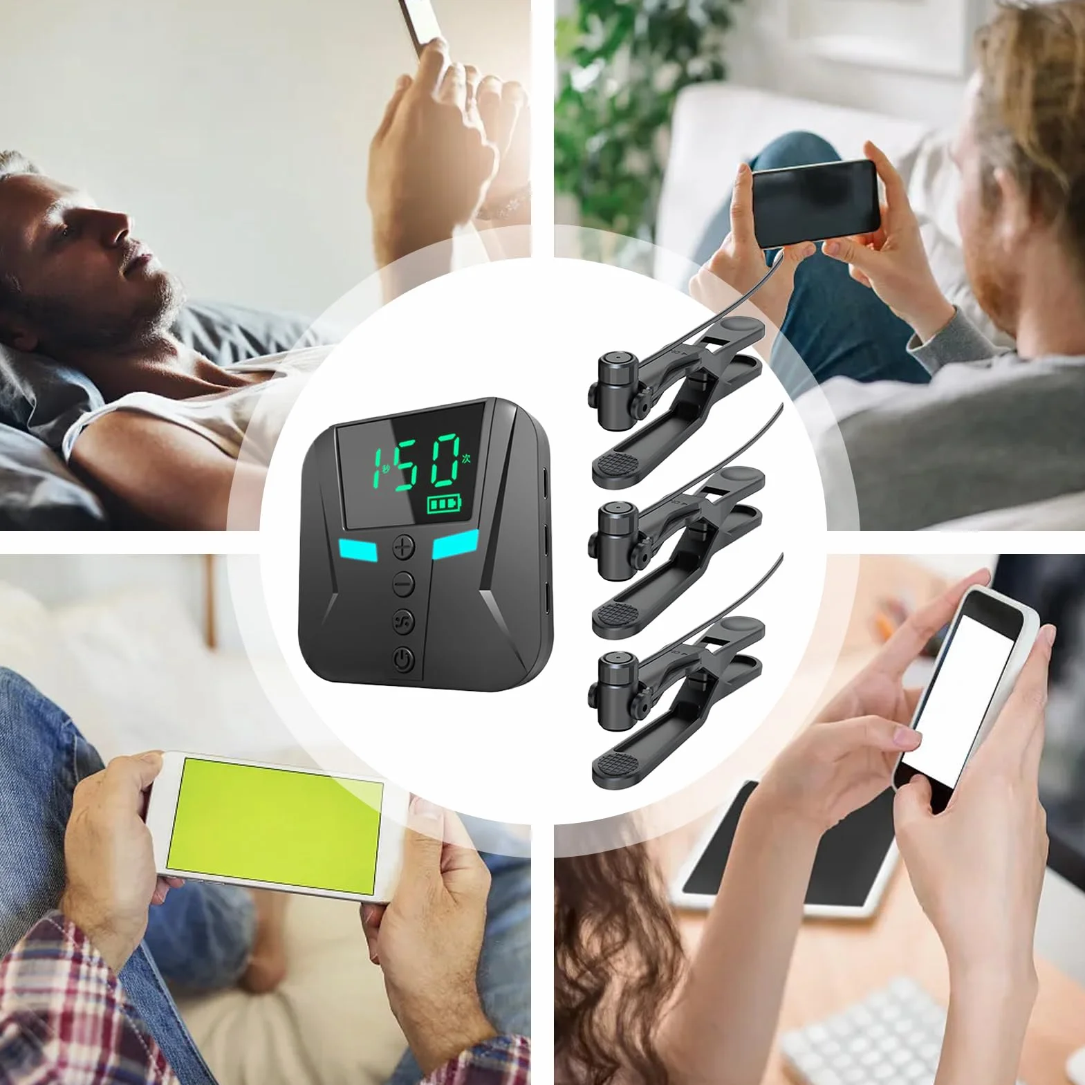 Phone Screen Tapper - Simulation de Rapide, clicker Physique | Dispositif de Automatique pour écrans tactiles répétés | Machine à tapoter simulée pour Jeux, Likes en Streaming, récompenses d