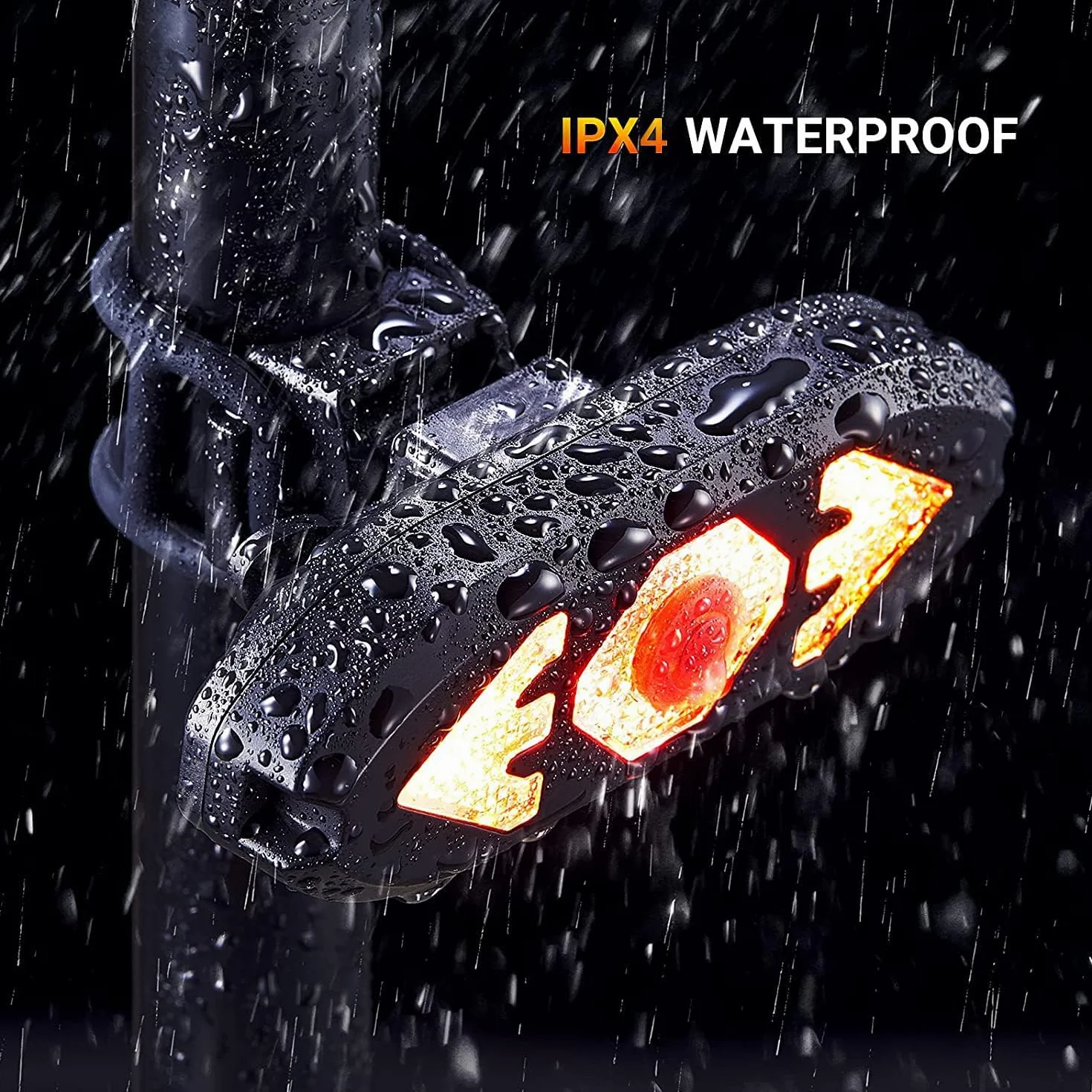 Clignotant Vélo Rechargeable USB avec Klaxon 120 DB Étanche Feu Arrière avec Télécommande Ultra Lumineux pour Nuit