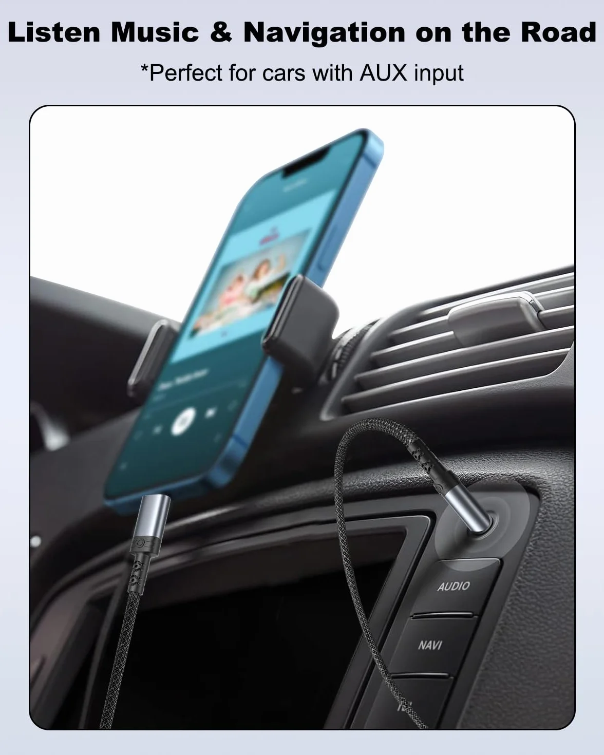 Câble USB C vers Jack 3.5mm 1M pour iPhone 16/15, Samsung S25 S24, Huawei, Xiaomi