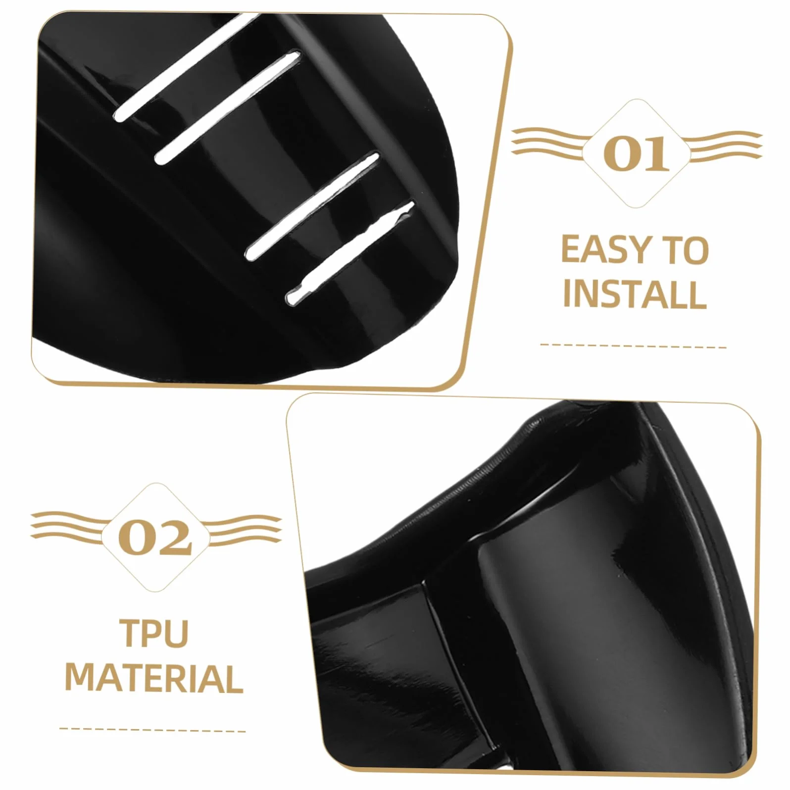 Ailes De Protection Pour Lunettes Écrans De Sécurité TPU Black 4 Pièces