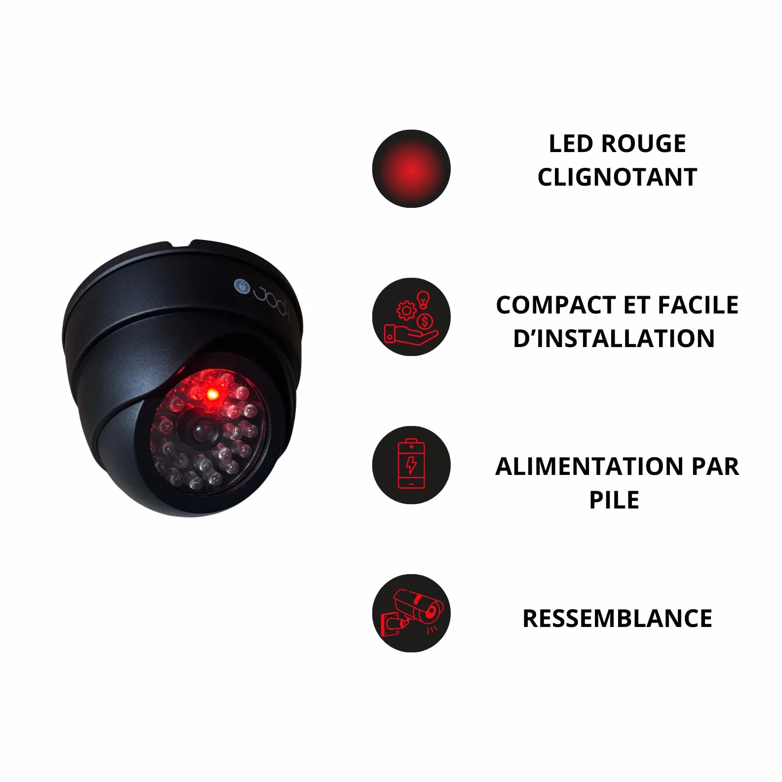 Camera factice avec LED, Camera factice