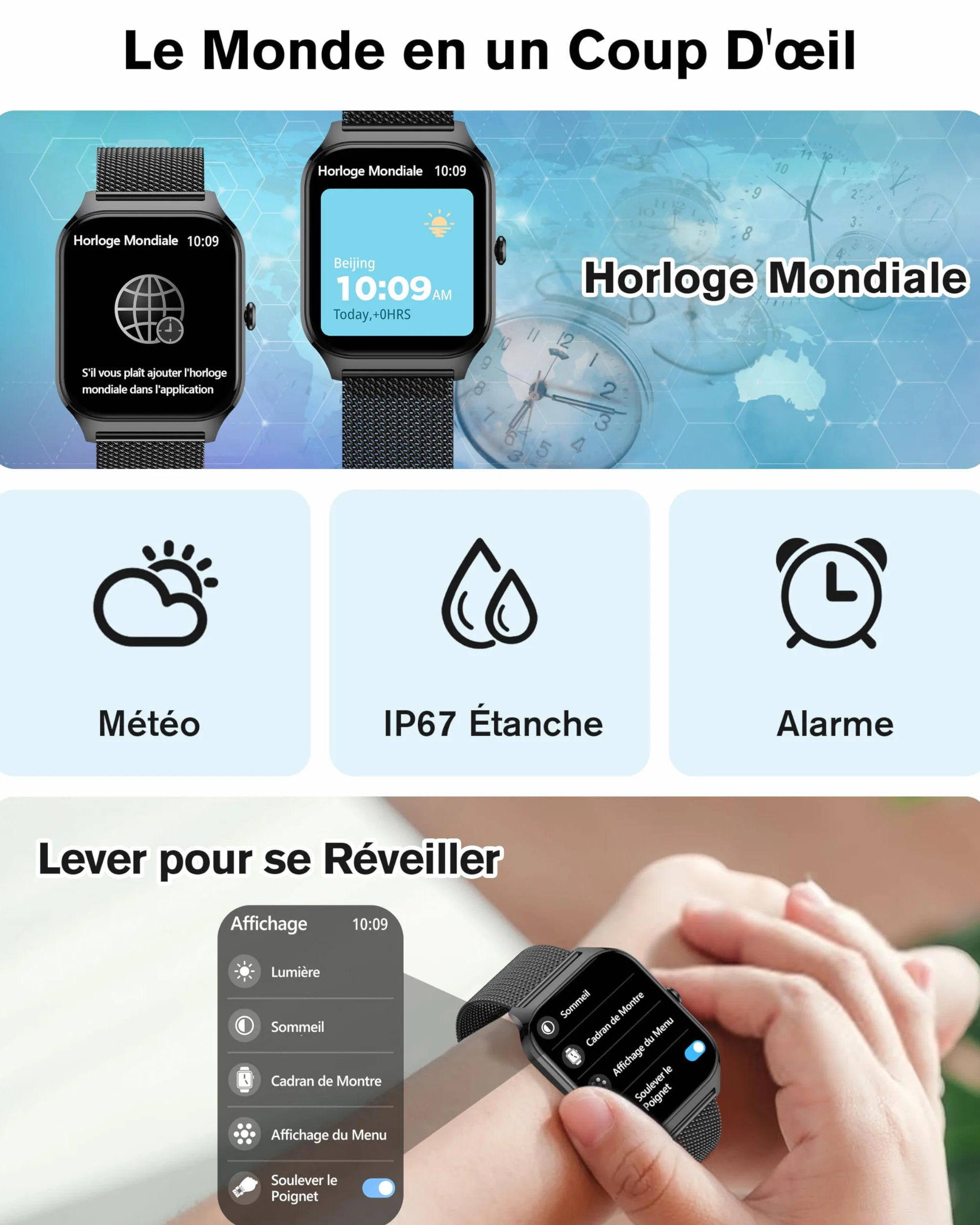 KALINCO Montre Connectée Homme Femme, 1.85" AI Smartwatch avec Appel Bluetooth, Pression Artérielle, Podometre, Sommeil, Cardiofrequencemetre, 100+ Sport Bracelet