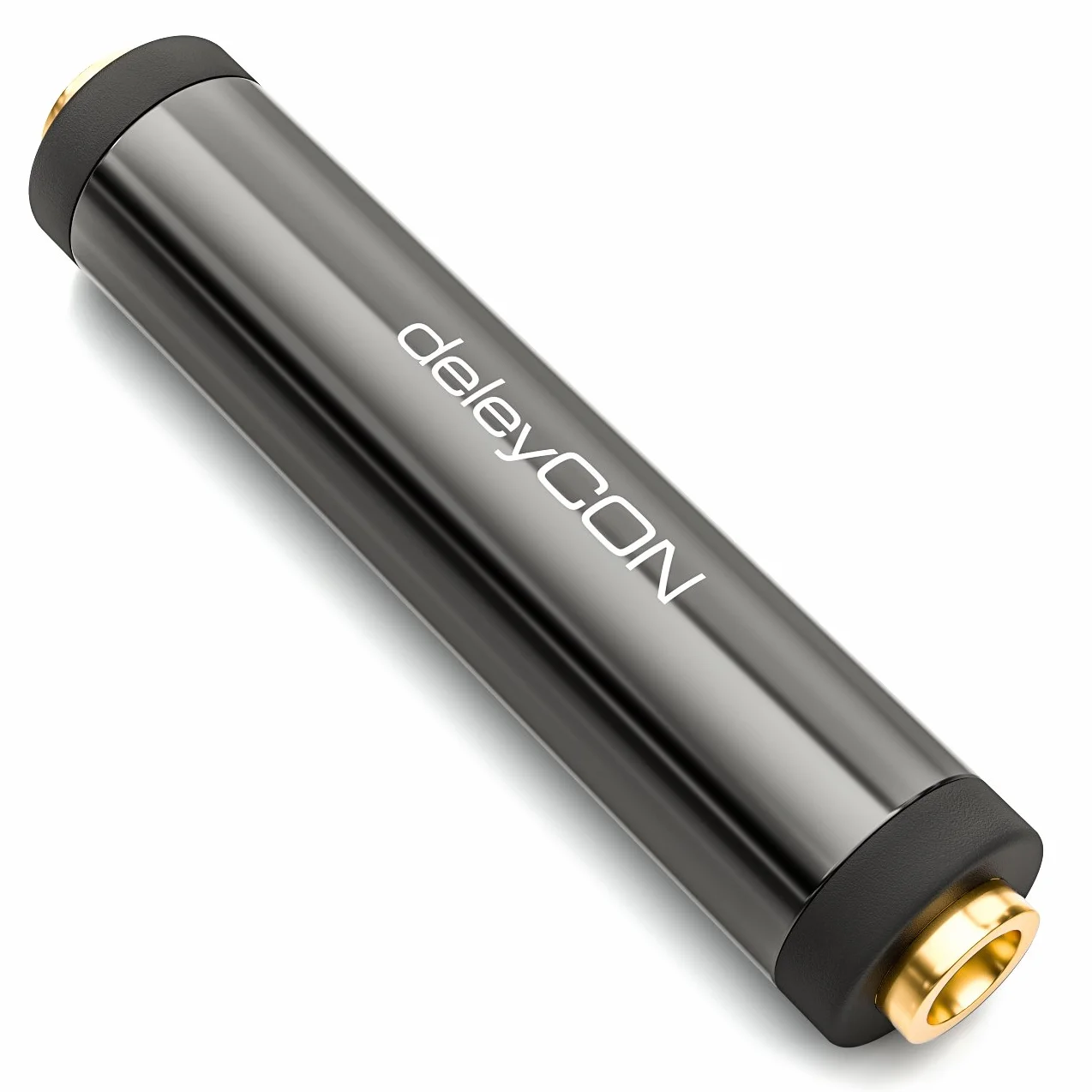 deleyCON Adaptateur Jack Audio Stéréo - Jack 3,5mm Femelle to Femelle - Noir