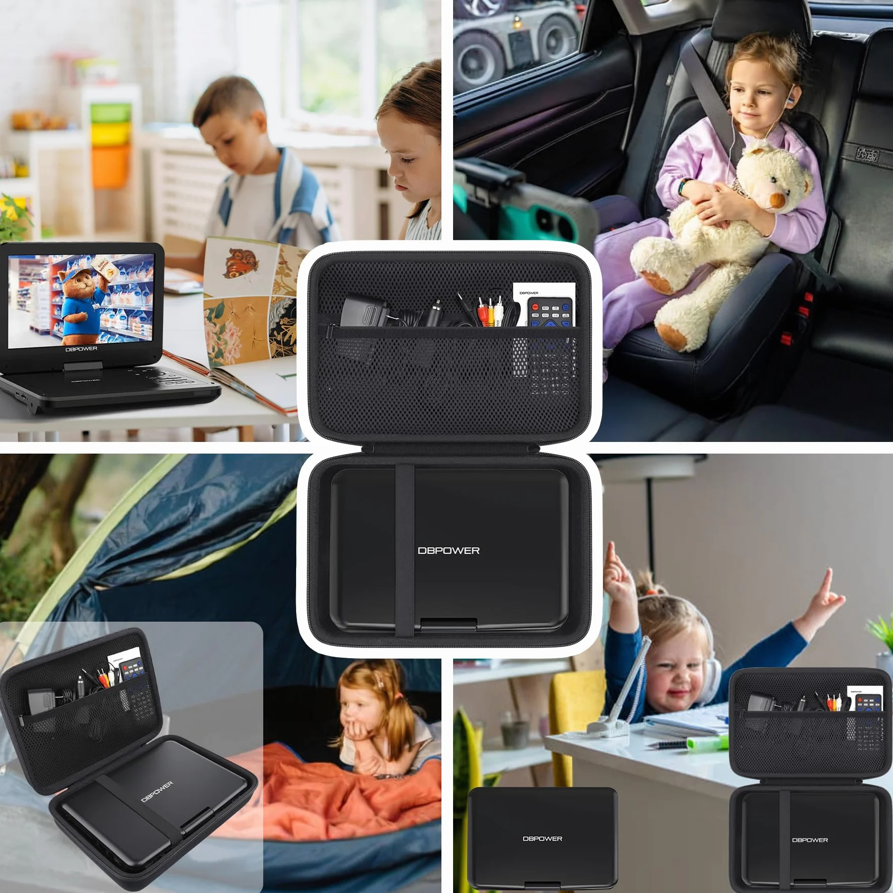 Khanka Etui de Voyage pour Lecteur DVD Portable DBPOWER 10.5 Pouces en EVA Dur Sac de Transport