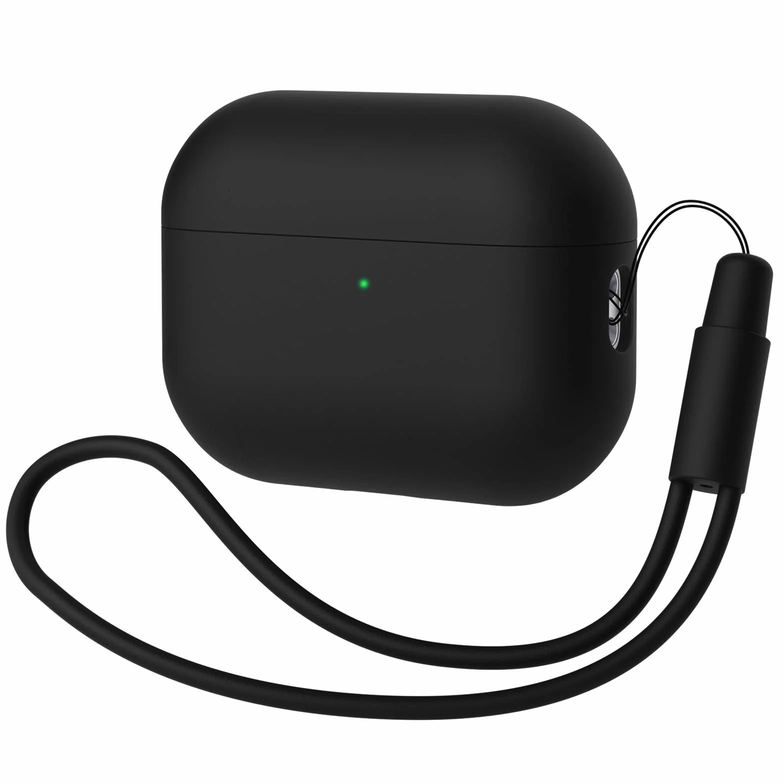 Coque en Silicone Compatible avec Airpods Pro 2 (2022), Ultra-Thin, Étui de Protection Souple, LED Avant Visible, Noir