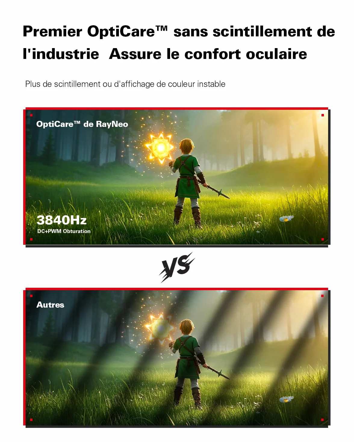 RayNeo Air 3s Lunettes AR/XR, Écran HueView 201" 120Hz FHD, Lunettes Connectée AR Portables pour iPhone 16/15, Android, Mac, Switch, PS5, Steam Deck – Théâtre Portable