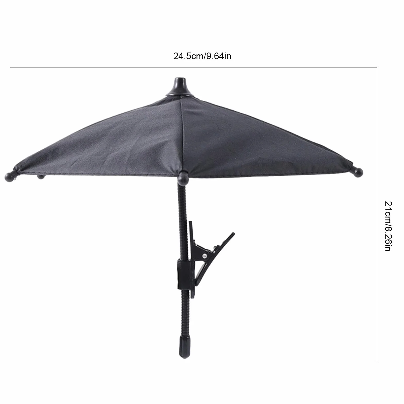 Parapluie de téléphone – Parapluie de téléphone de Plage, Pare-Soleil de téléphone bloquant l'éblouissement | Support de Parapluie de téléphone Pare-Soleil Noir, pour Voyage, extérieur