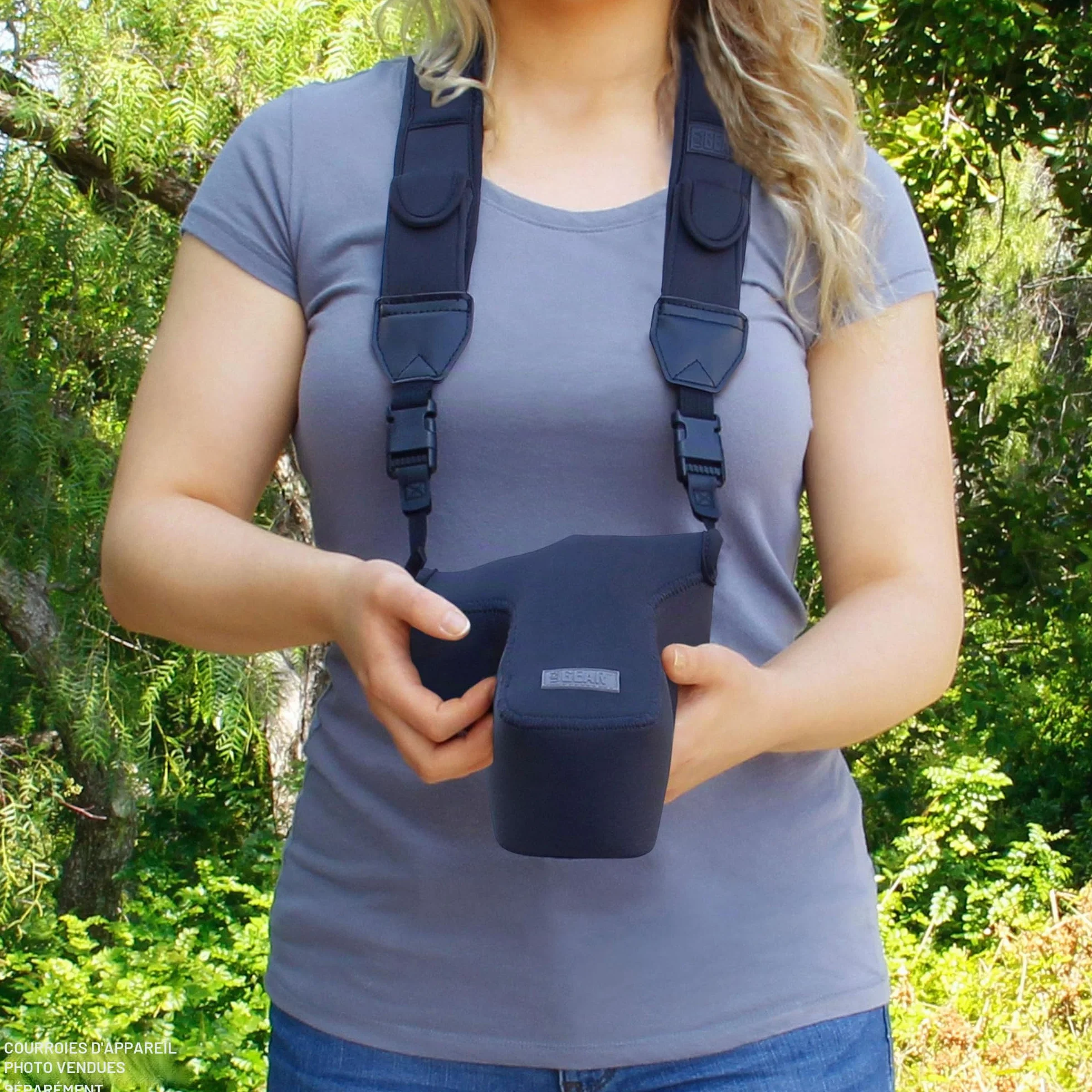 USA Gear Housse Appareil Photo Reflex Numérique avec Protection Néoprène - Compatible Canon Nikon Sony (Noir)