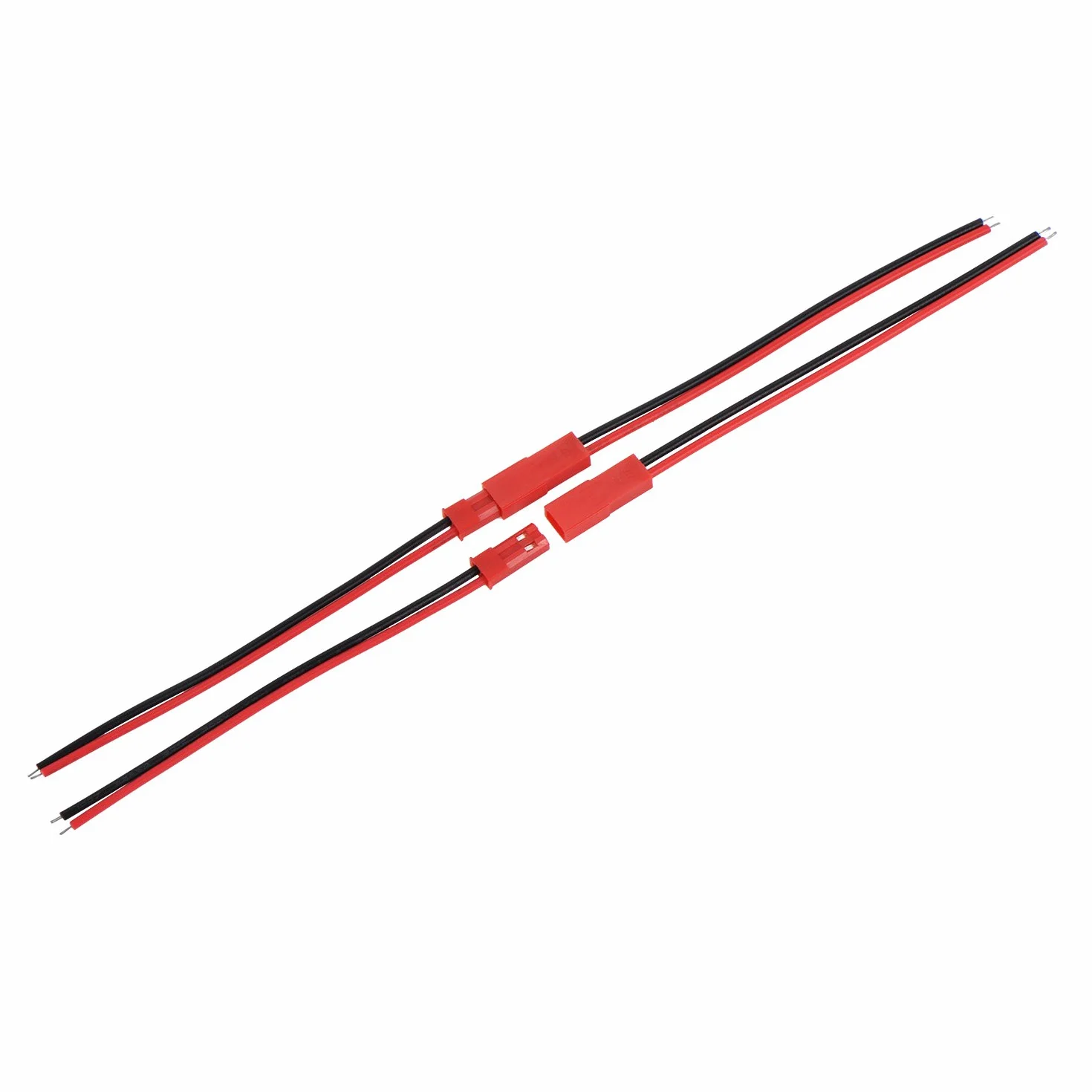 Connecteur JST à 2 broches 22 AWG fiche mâle femelle câble pour bande LED 10,2 cm 15,2 cm