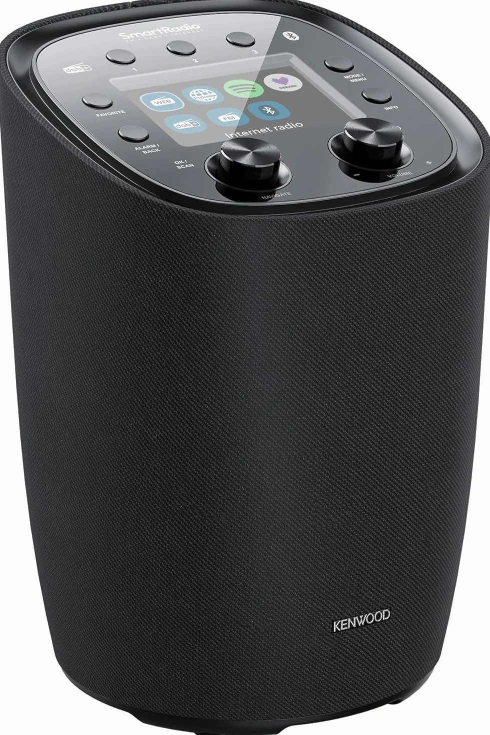 Kenwood CR-ST500S-B Radio Intelligente Design avec écran Couleur TFT 4", Radio Internet WiFi, Dab+, FM, Spotify (HiFi), Deezer, Bluetooth, stéréo RMS 30 W, Caisson de Basses intégré, télécommande