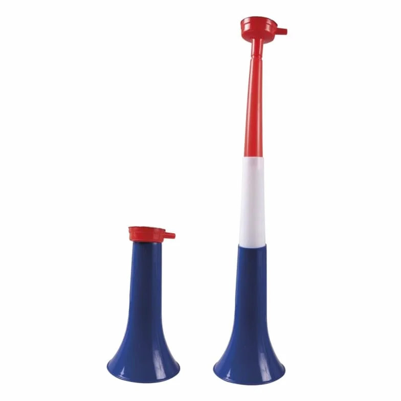 Trompette Supporter France 59 cm Bleu Blanc Rouge Vuvuzela Plastique