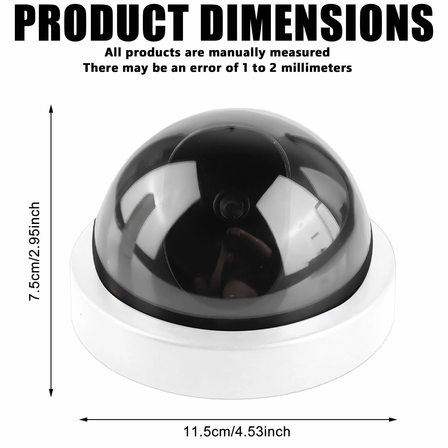 GOMETY Lot de 4 caméras factices avec LED rouge clignotante, caméra de sécurité factice réaliste, caméra CCTV factice, caméra dôme factice pour la surveillance à domicile et au bureau (Blanc)