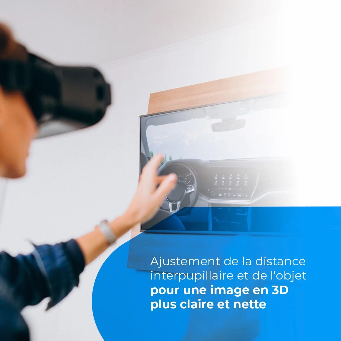 Casque Réalité Virtuelle NK Compatible iPhone Android 4.7"-6.53" Vision 90-100° Rotation 360° Réglage Objectif Pupille Noir
